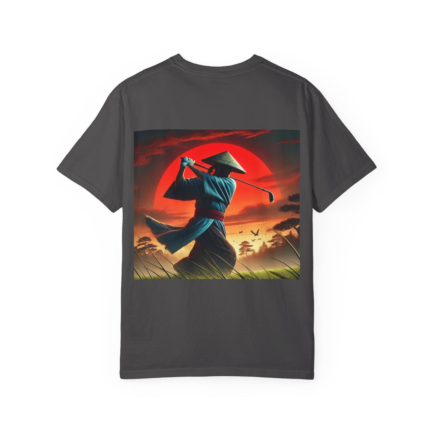 Samurai Golfer T-Shirt — Sunset Warrior Graphic Tee