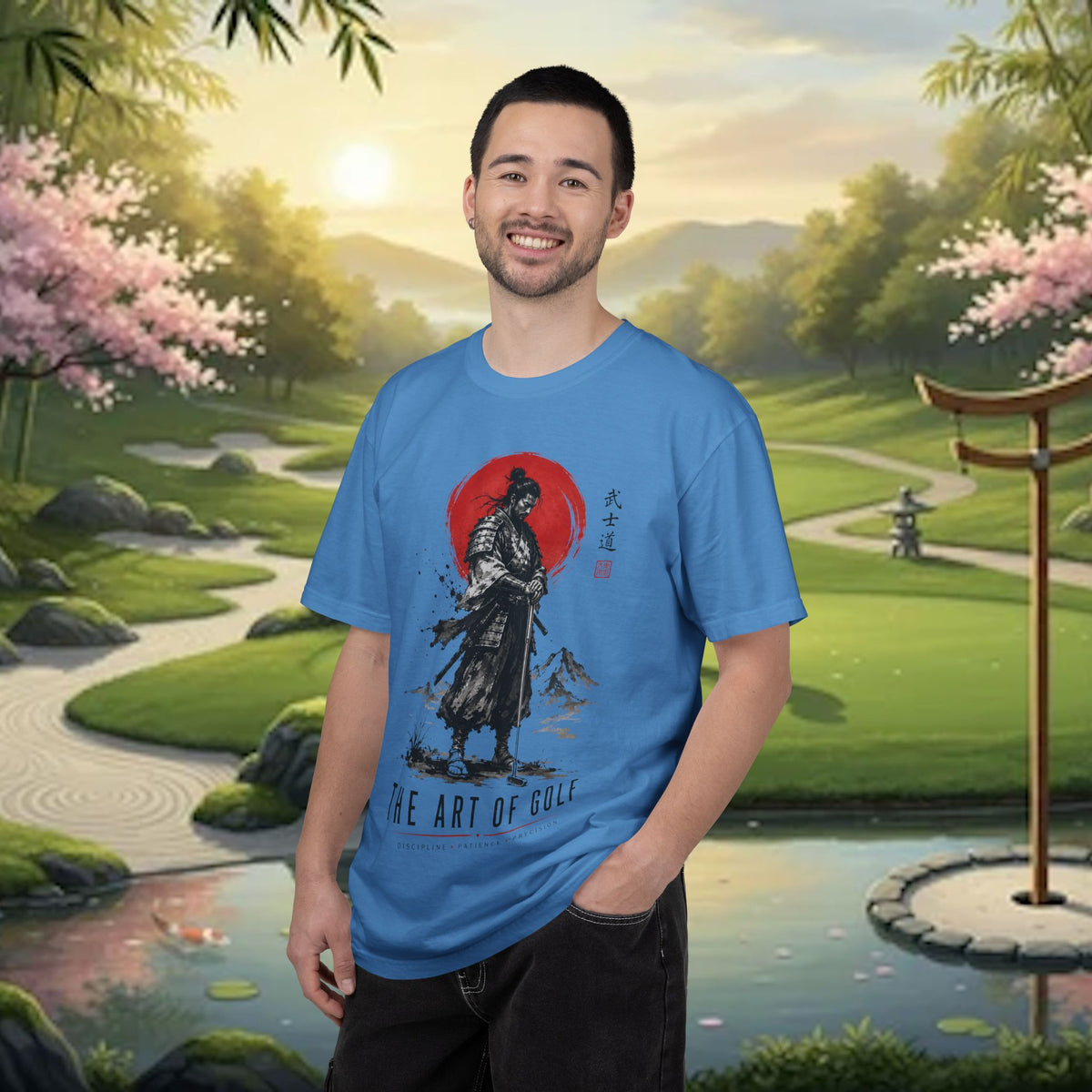Samurai Golf T-Shirt — "The Art of Golf" Zen Golfing Tee