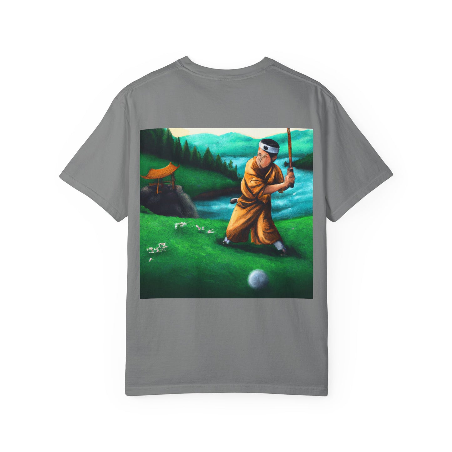 Golf Monk T-Shirt — Zen Golfer Scenic Back Print
