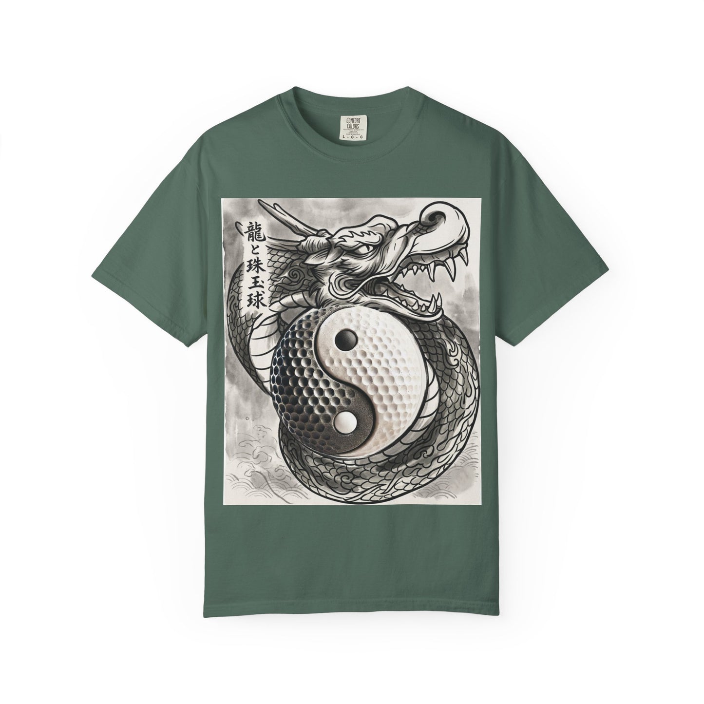 Zen Spot Golf Custom Yin Yang Golf Ball Dragon Graphic T-Shirt