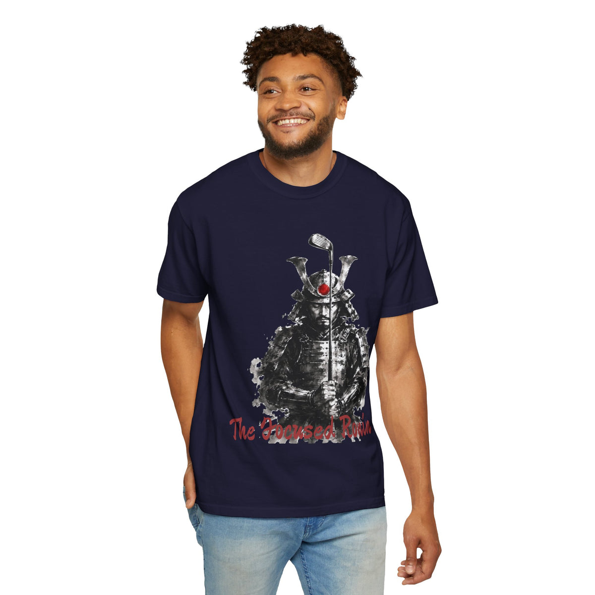Samurai Warrior Golfer T-Shirt — 'The Focused Ronin' Graphic Tee