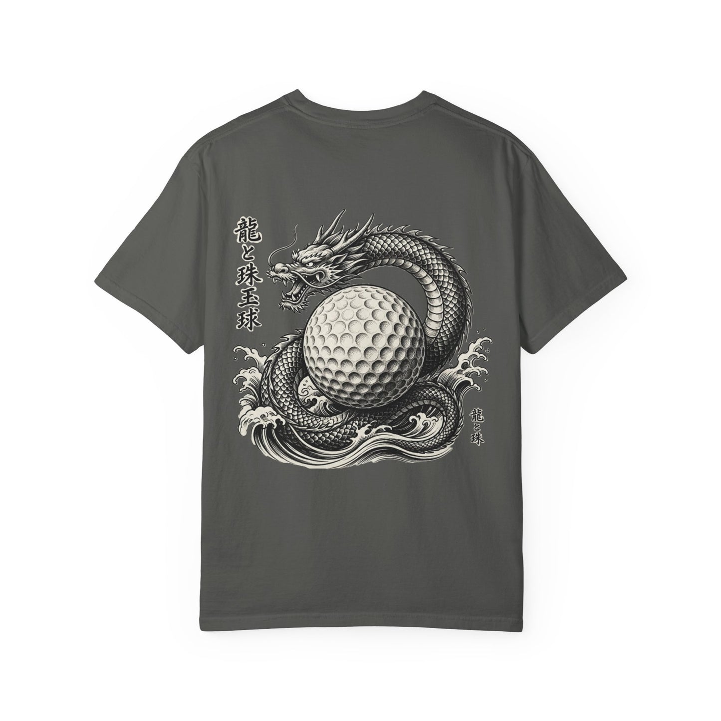 Zen Spot Golf Custom Japanese Kanji Dragon & Golf Ball Graphic T-Shirt