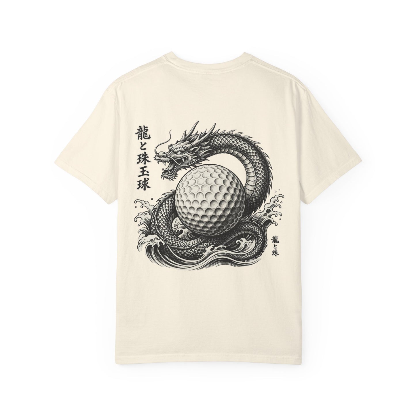 Zen Spot Golf Custom Japanese Kanji Dragon & Golf Ball Graphic T-Shirt