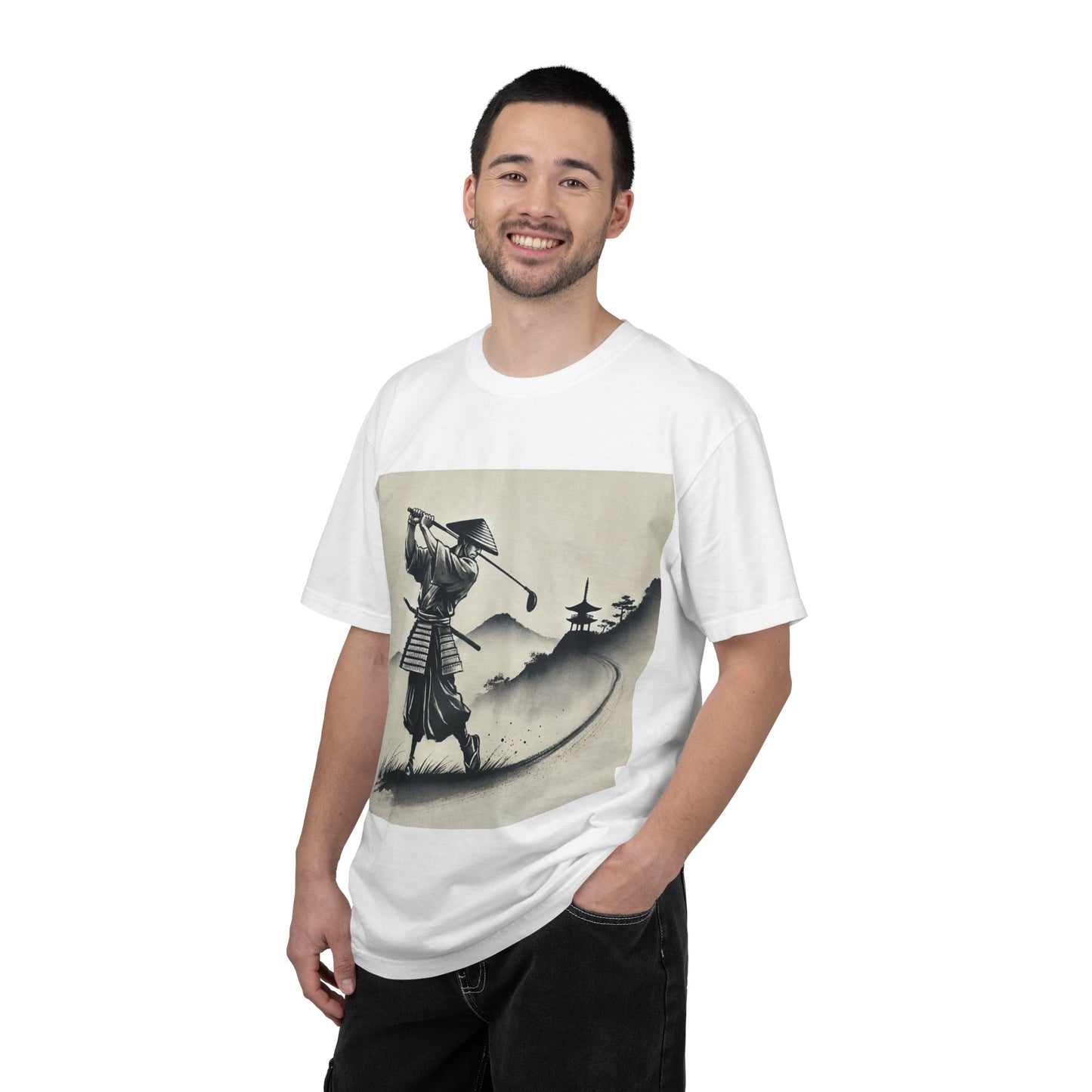 Samurai Golf T-Shirt — Vintage Japanese Golf Warrior Art