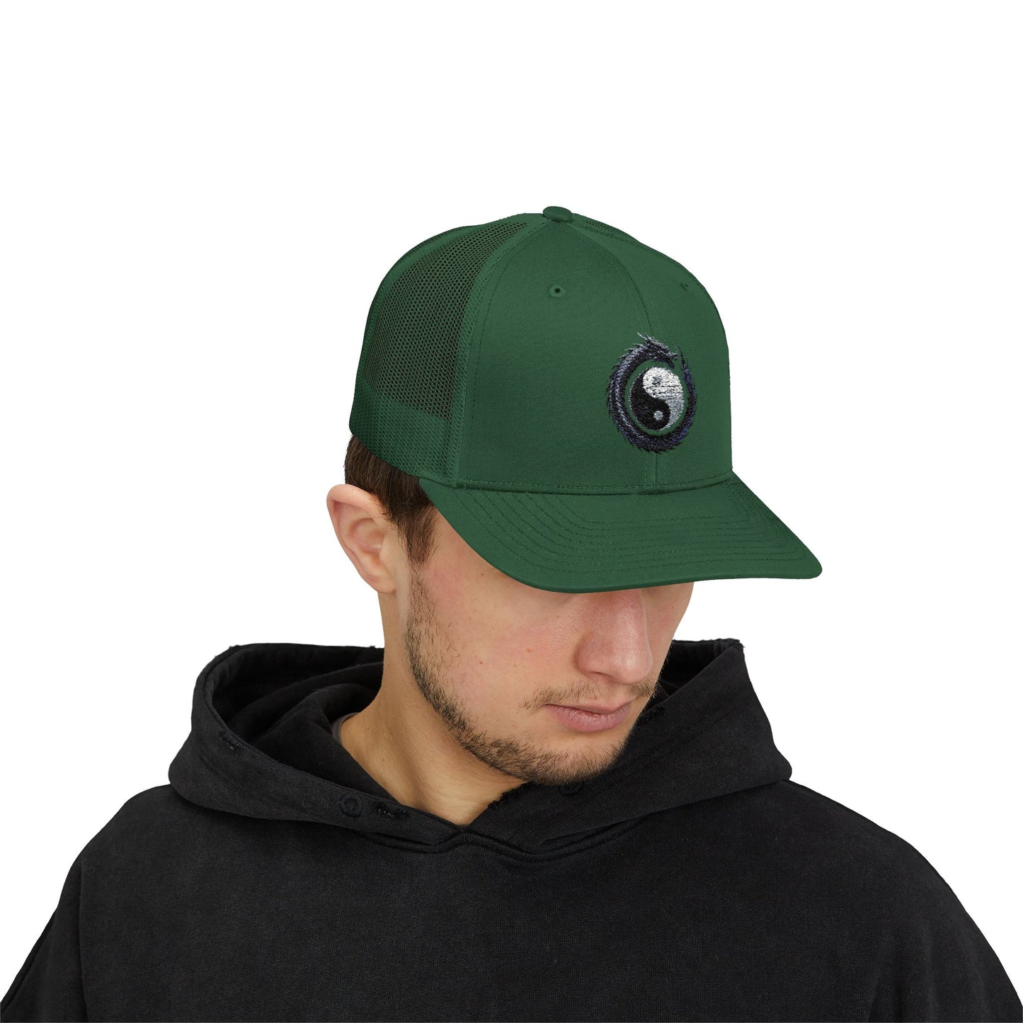 Zen Spot Golf Custom Yin Yang Dragon Embroidered Trucker Hat