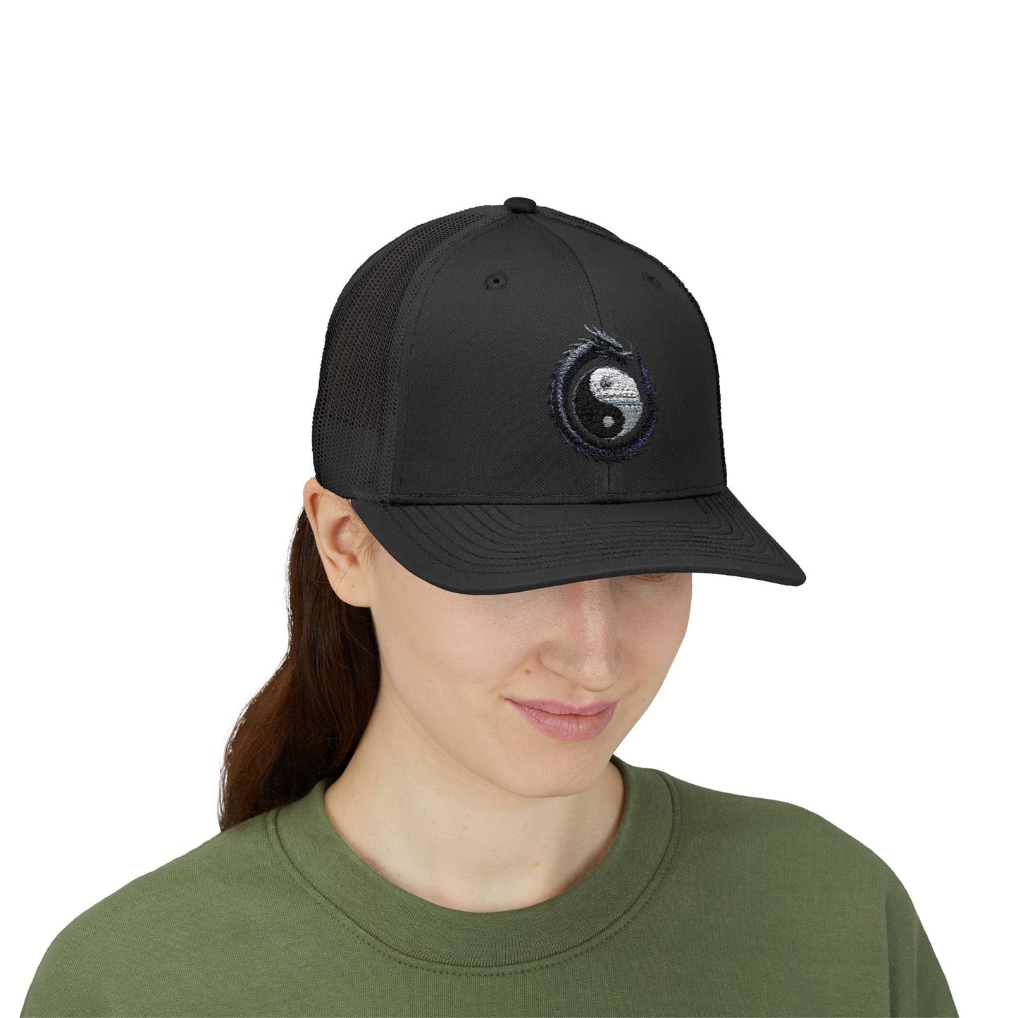 Zen Spot Golf Custom Yin Yang Dragon Embroidered Trucker Hat