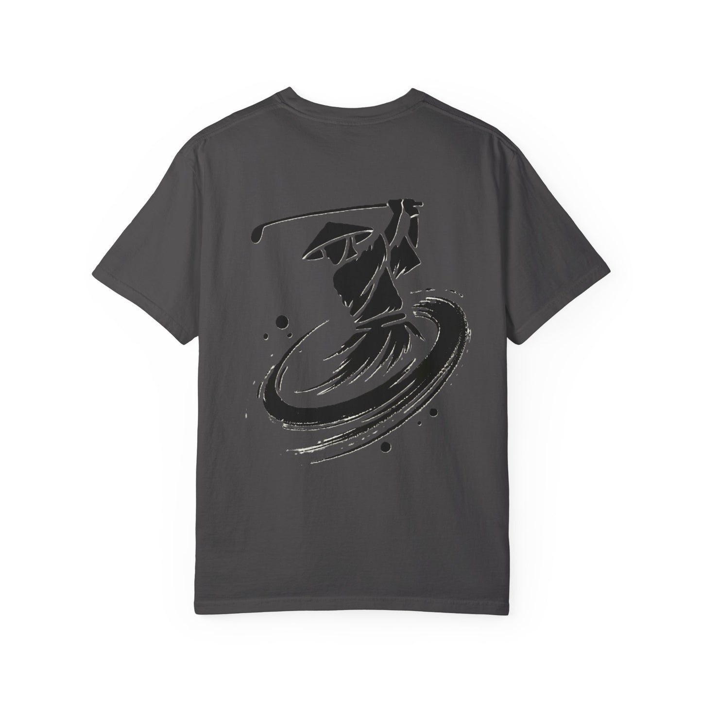 Zen Golf Swing Graphic T‑Shirt — Ink Brush Golfer Design