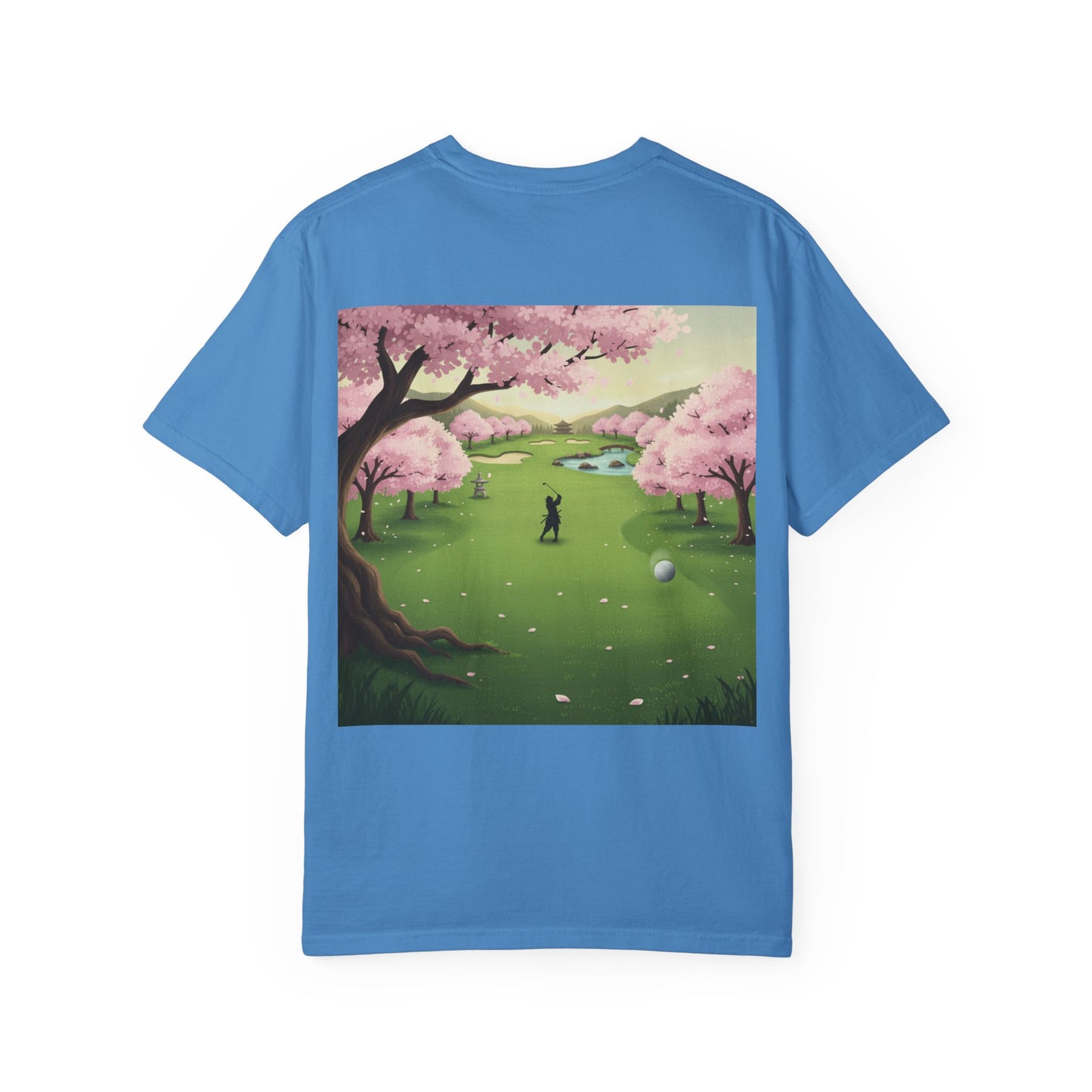 Golf Course Cherry Blossom T-Shirt – Scenic Golfer Graphic Tee