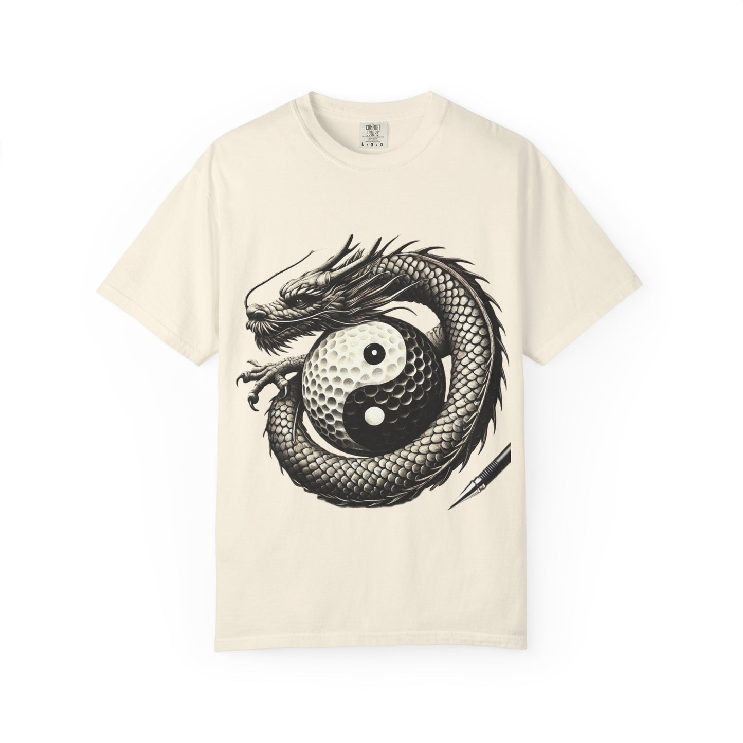 Zen Spot Golf Custom Yin Yang Dragon Golf Ball Graphic T-Shirt