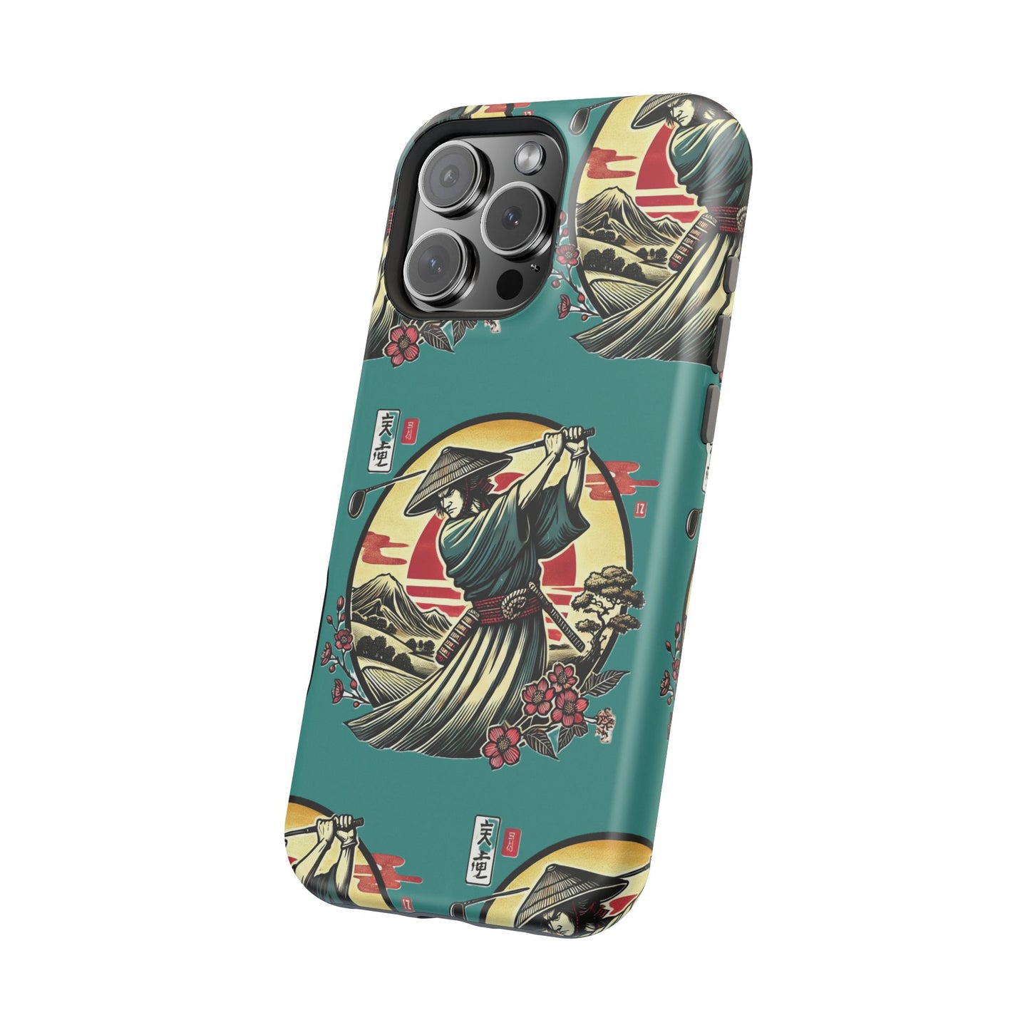 Zen Spot Customized Samurai Golfer Phone Case — Magnetic Impact-Resistant Protective Cover