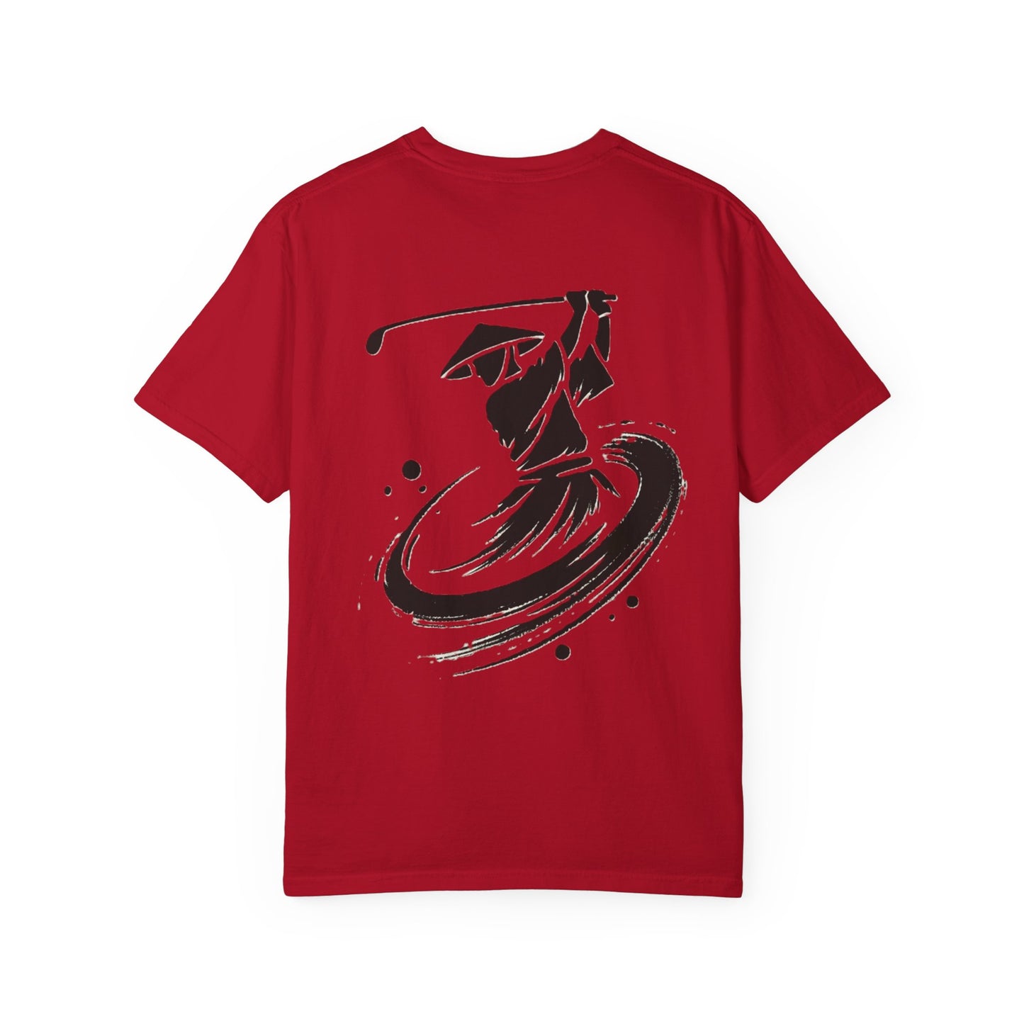 Zen Golf Swing Graphic T‑Shirt — Ink Brush Golfer Design