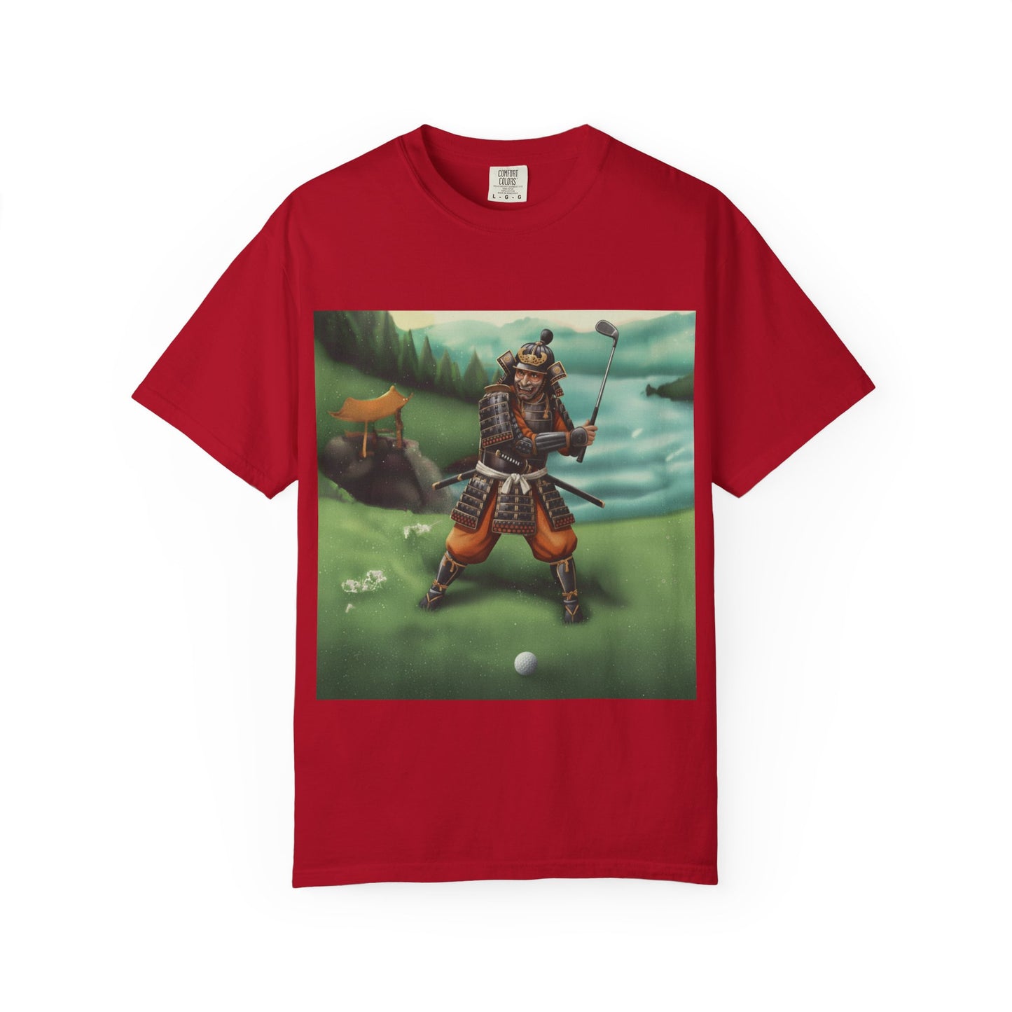 Samurai Golfer T-Shirt — Vintage Japan Warrior Golf Art Tee