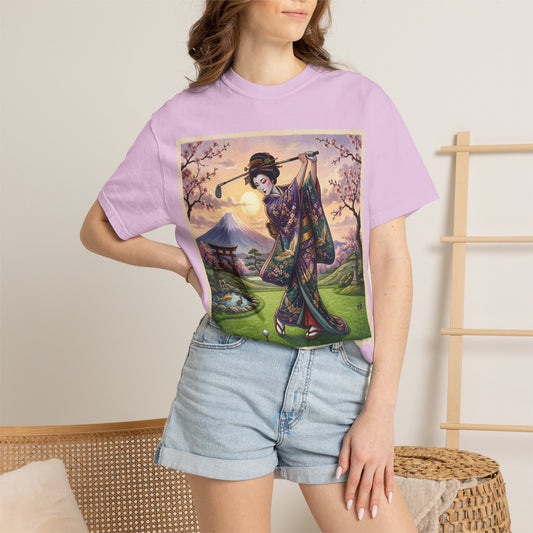 Geisha Golf T-Shirt — Vintage Japanese Garden Tee