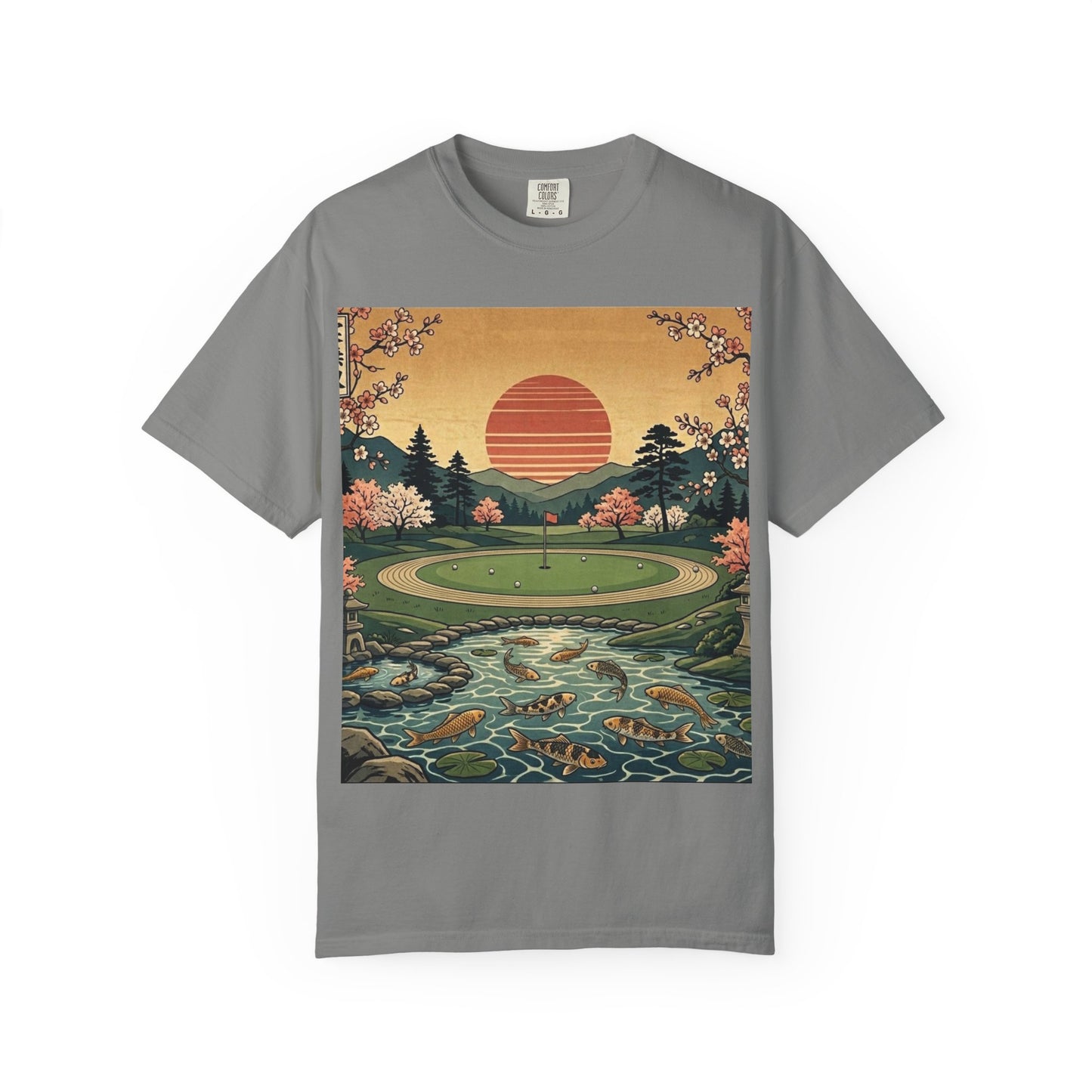 Golf Sunset T-Shirt — Vintage Scenic Course Graphic