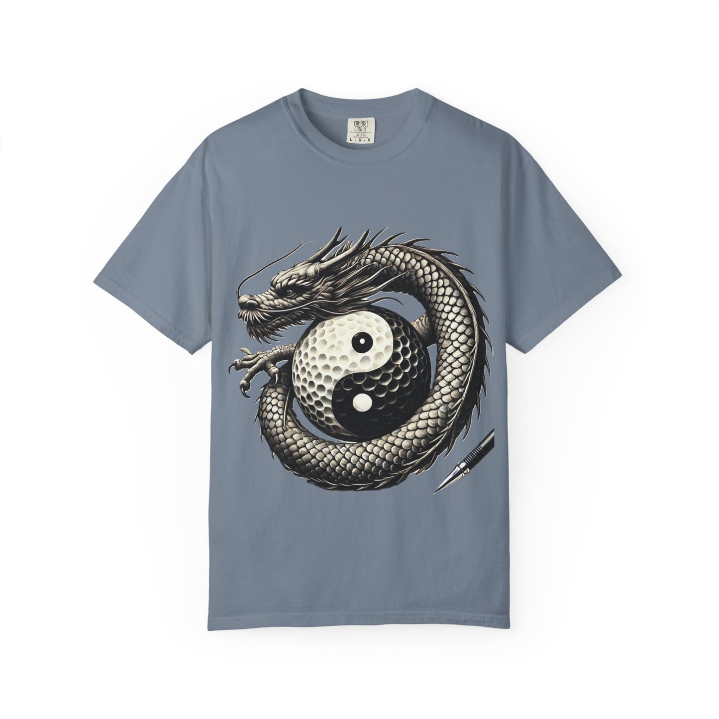 Zen Spot Golf Custom Yin Yang Dragon Golf Ball Graphic T-Shirt