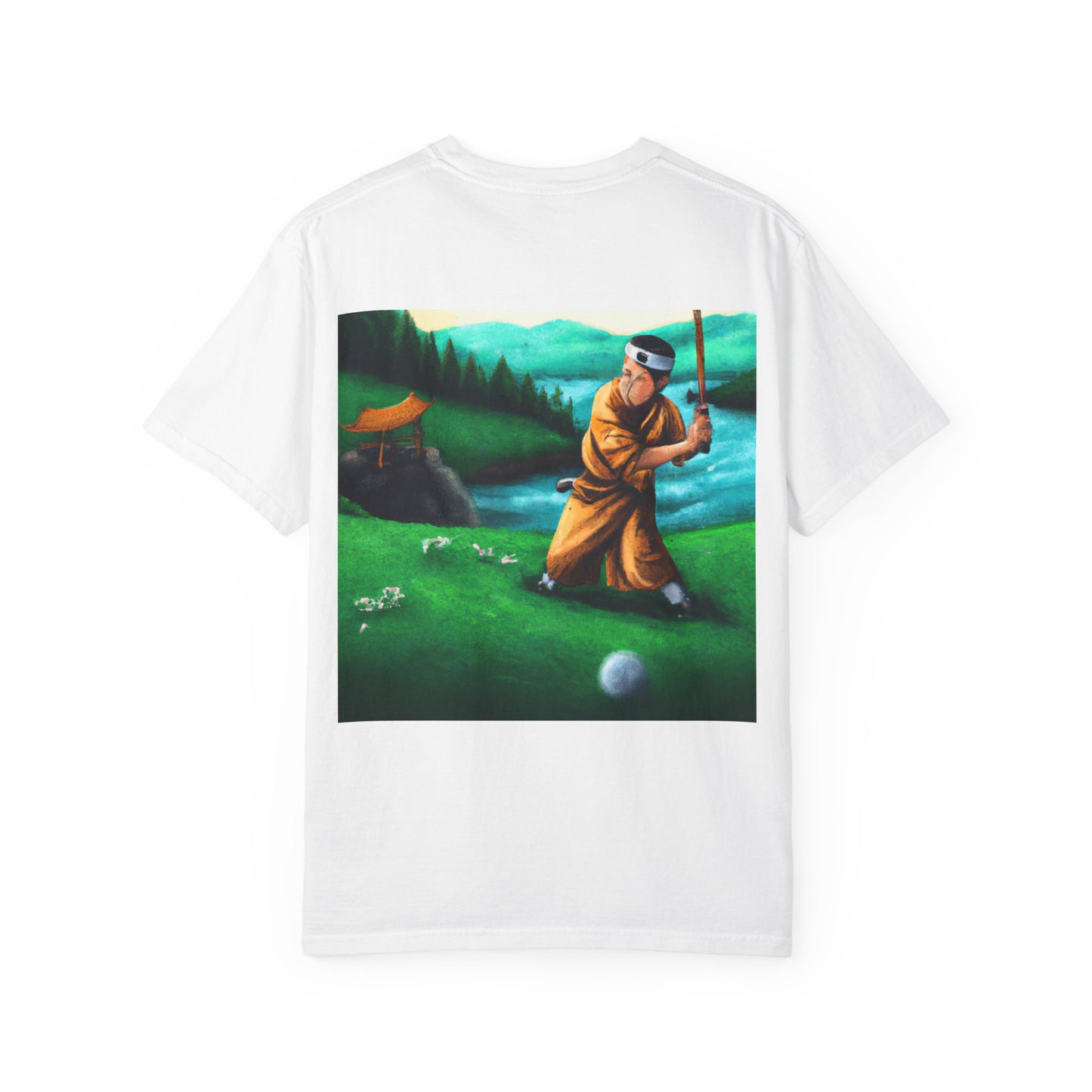 Golf Monk T-Shirt — Zen Golfer Scenic Back Print