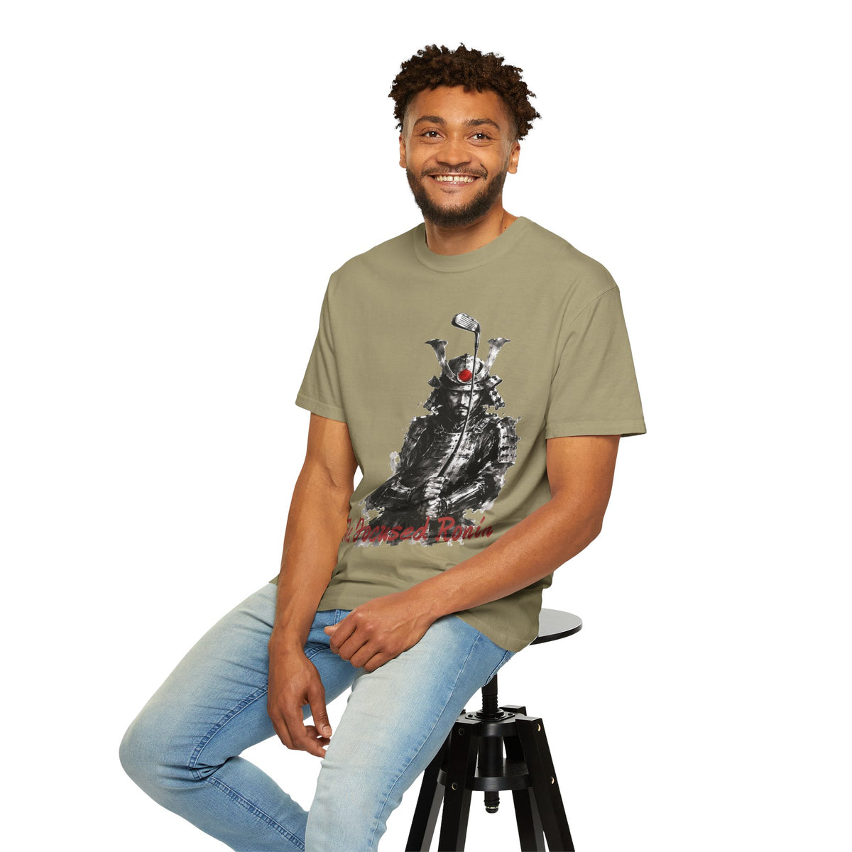 Samurai Warrior Golfer T-Shirt — 'The Focused Ronin' Graphic Tee