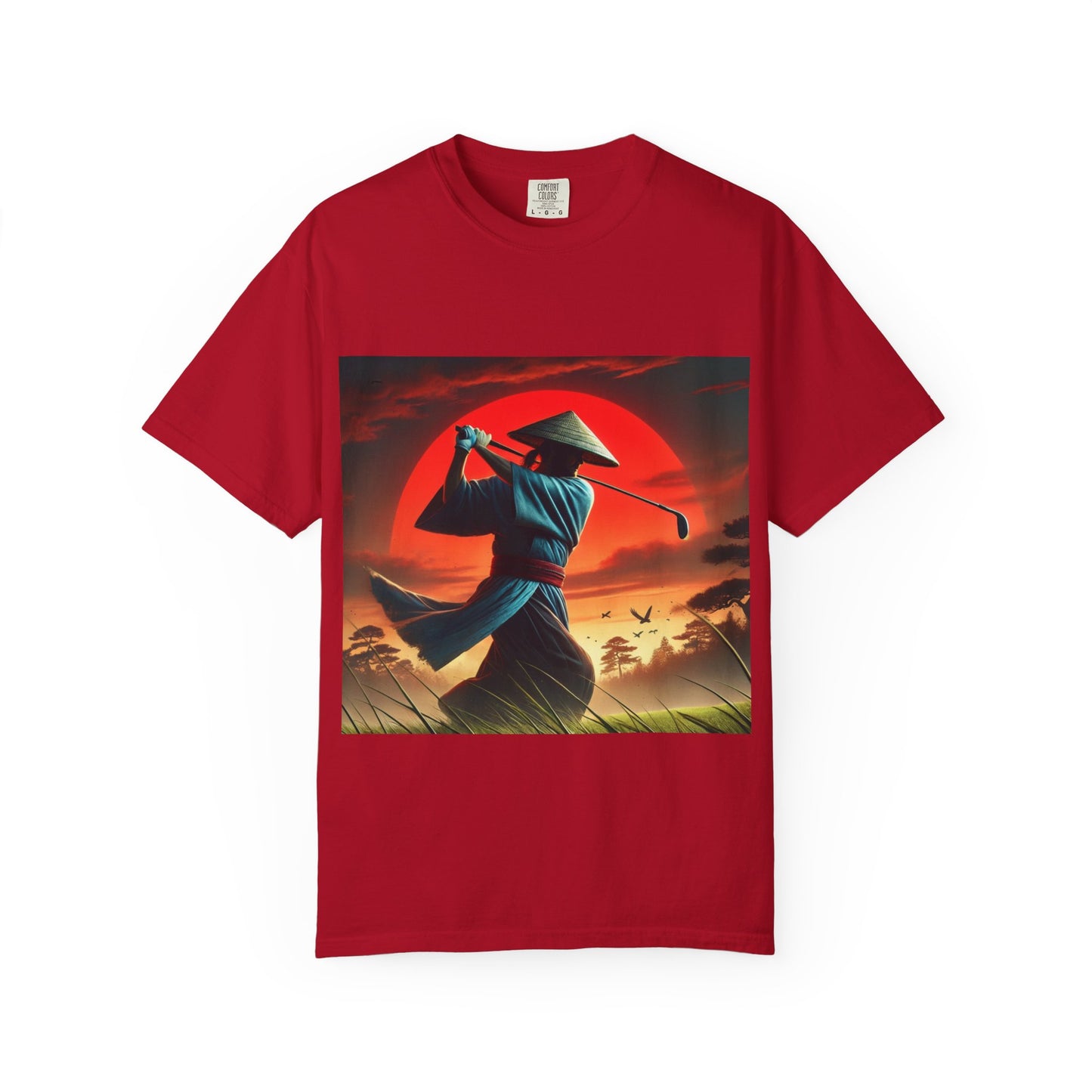 Samurai Golfer T-Shirt — Sunset Warrior Graphic Tee
