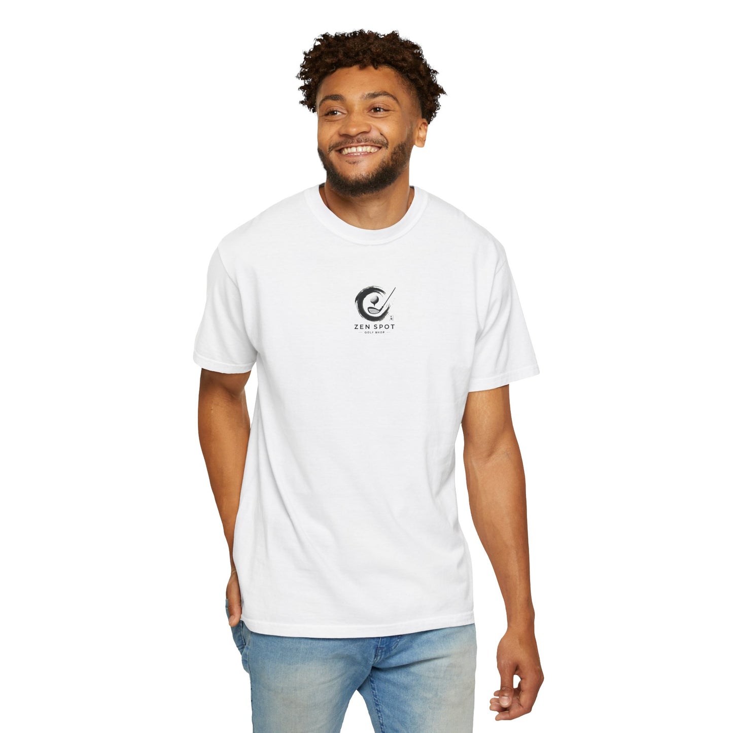 Golf Monk T-Shirt — Zen Golfer Scenic Back Print