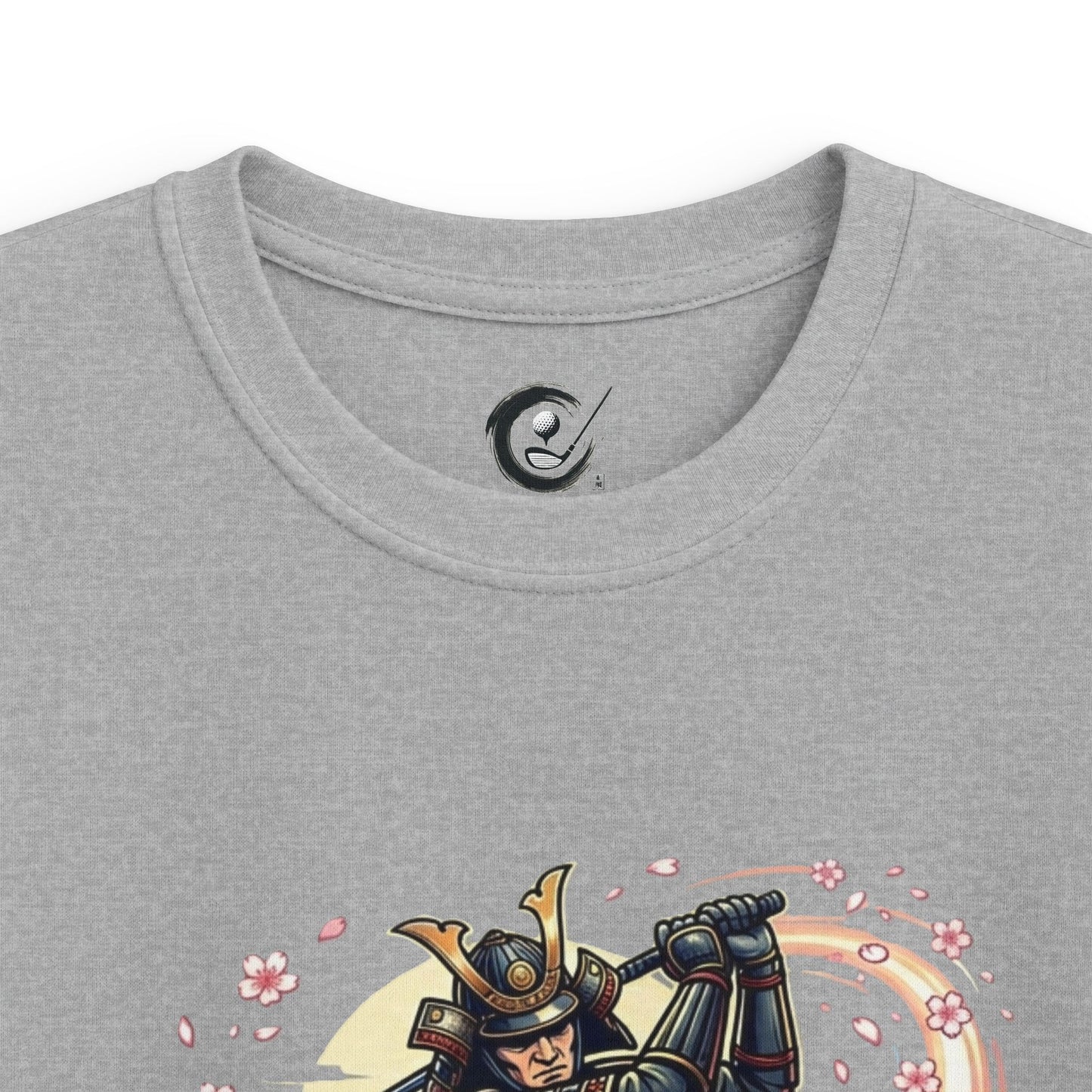 Zen Spot Golf Custom Samurai Golfer Kids Vintage Warrior Swing Graphic T‑Shirt
