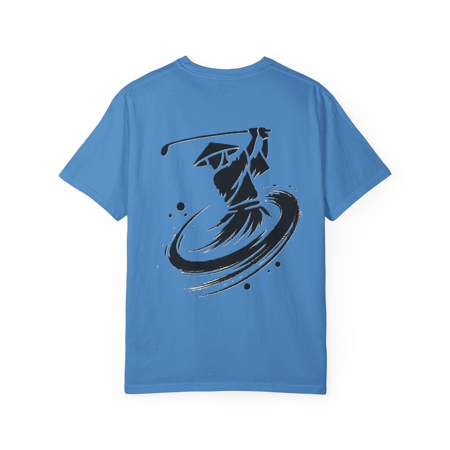 Zen Golf Swing Graphic T‑Shirt — Ink Brush Golfer Design