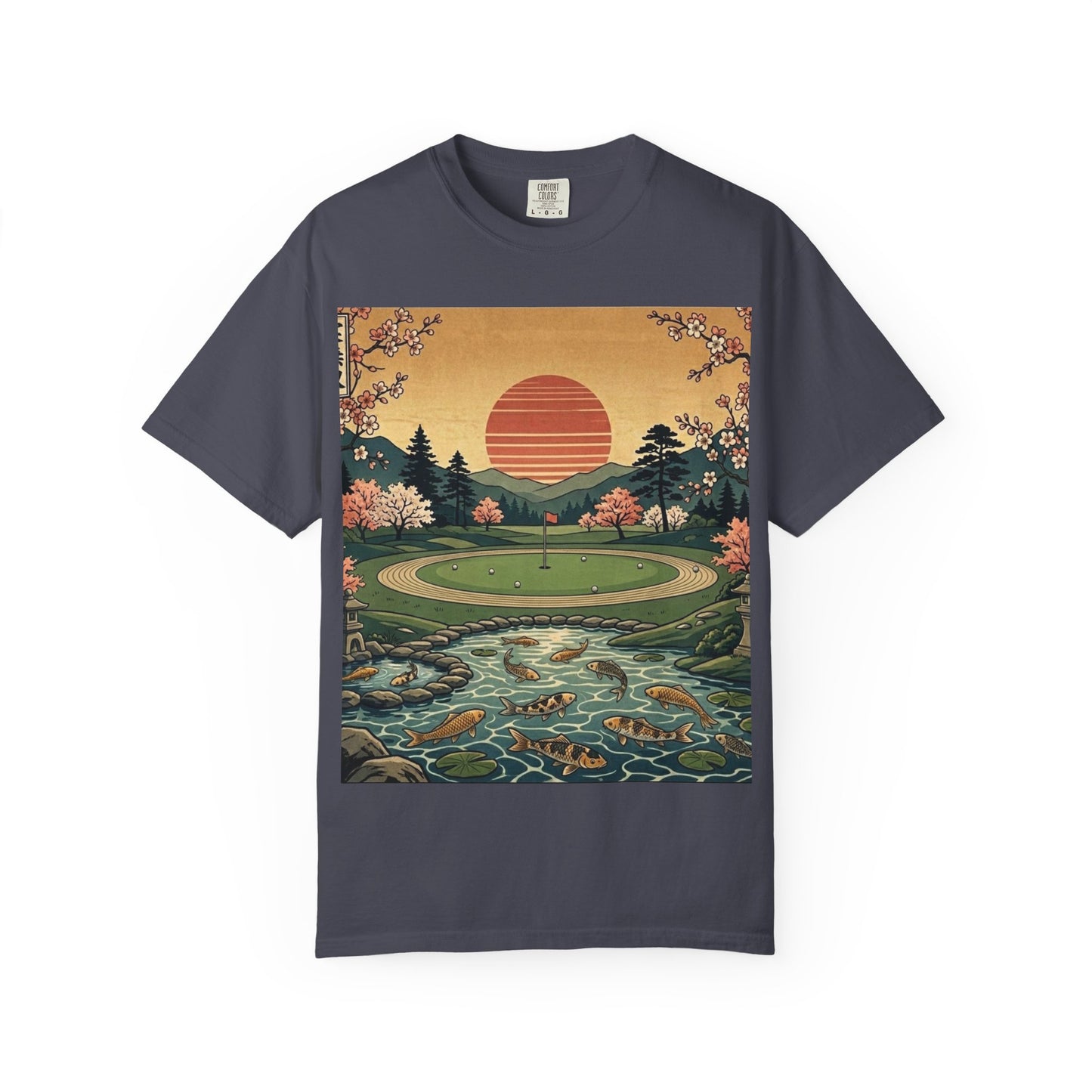 Golf Sunset T-Shirt — Vintage Scenic Course Graphic