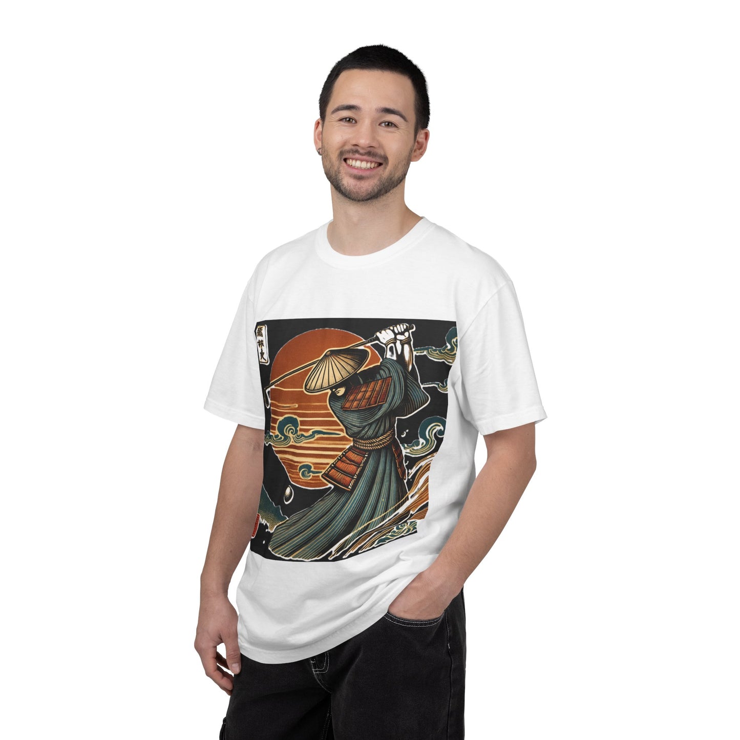 Samurai Sunset T-Shirt — Vintage Japanese Warrior Graphic Tee
