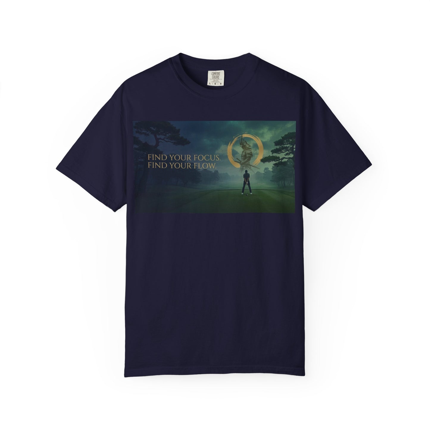 Zen Spot Golf Custom "Find Your Focus" Landscape Graphic T-Shirt