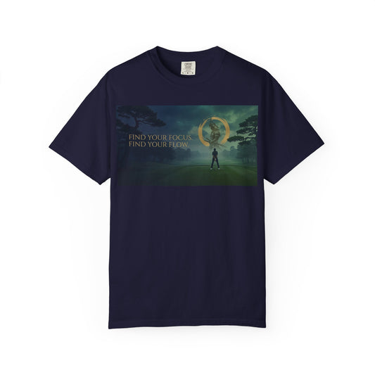 Zen Spot Golf Custom "Find Your Focus" Landscape Graphic T-Shirt