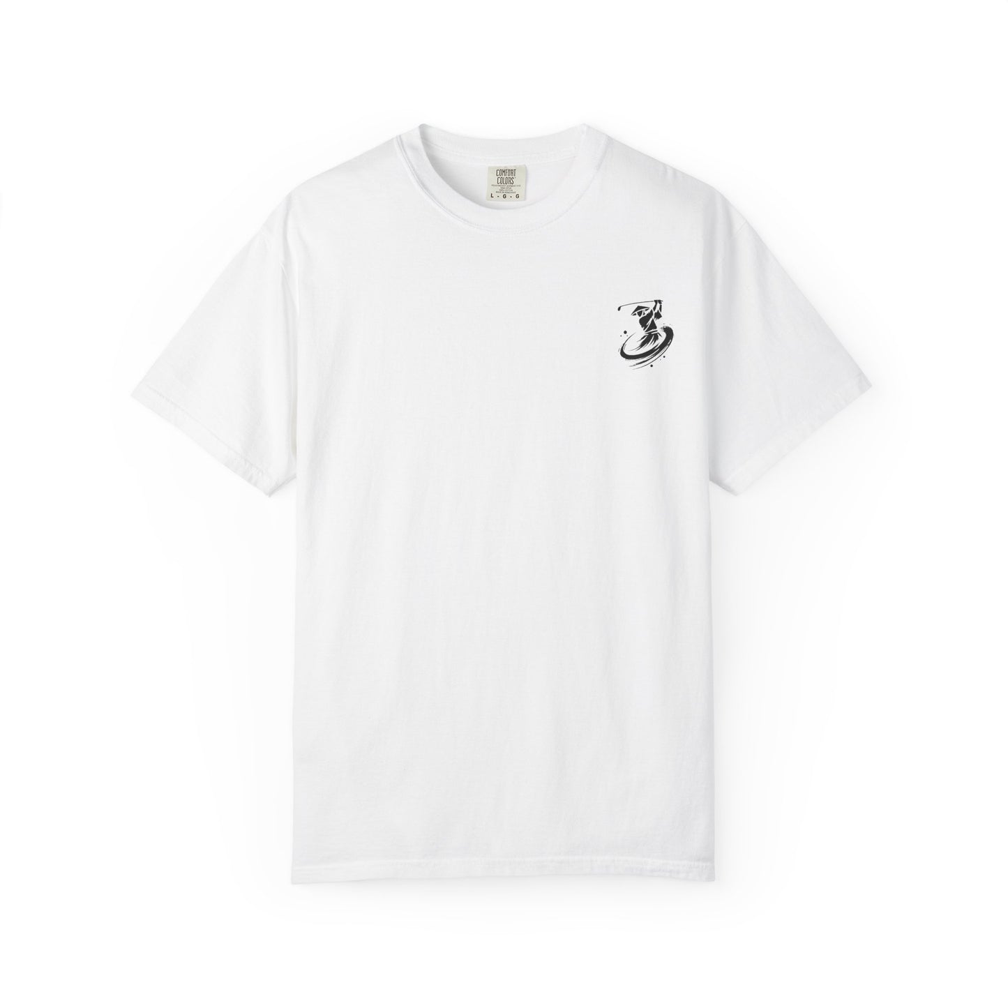 Zen Spot Golf Custom Ink Brush Golfer Swing Graphic T‑Shirt