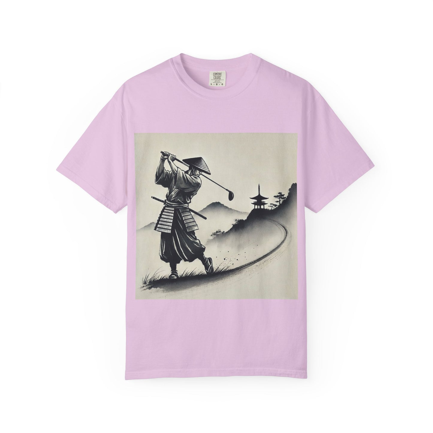 Zen Spot Golf Custom Samurai Golfer Warrior Art Graphic T-Shirt