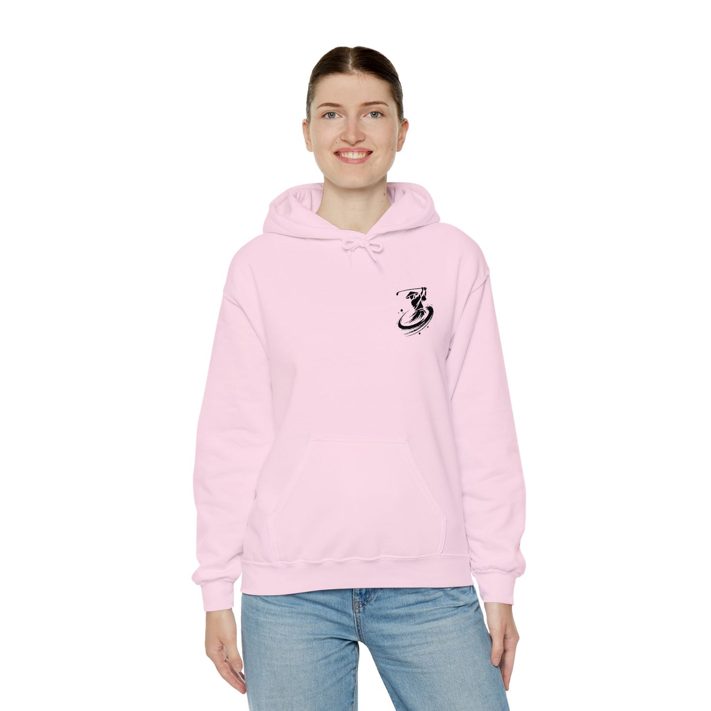 Brush Stroke Kendo Samurai Golf Swing Hoodie