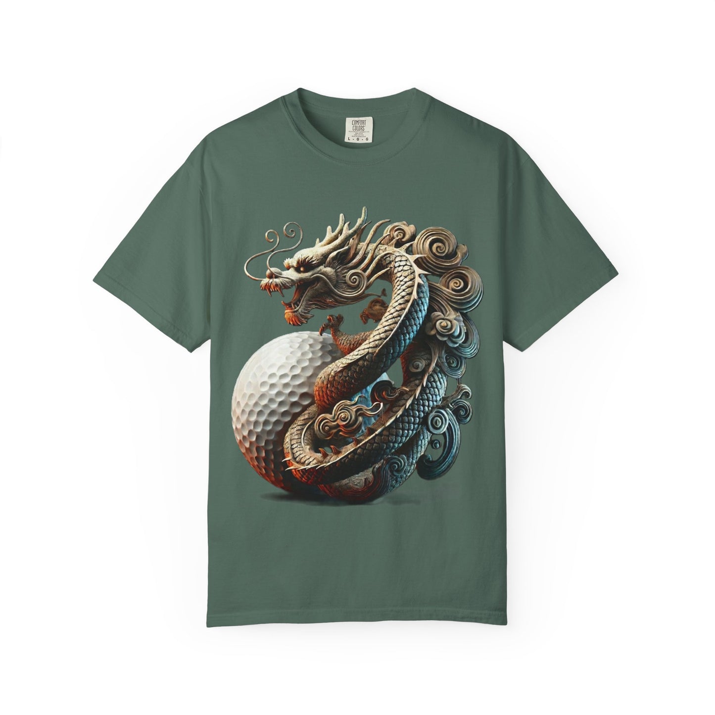 Zen Spot Golf Custom Dragon Golf Ball Graphic T-Shirt