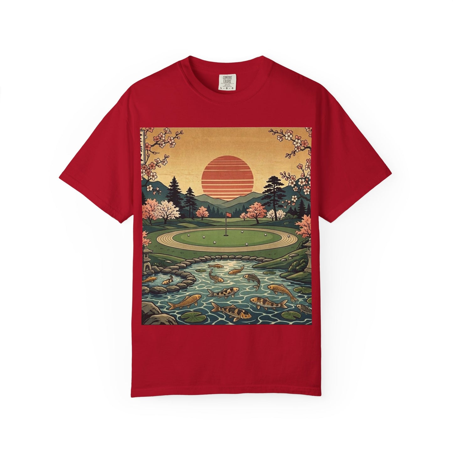 Golf Sunset T-Shirt — Vintage Scenic Course Graphic