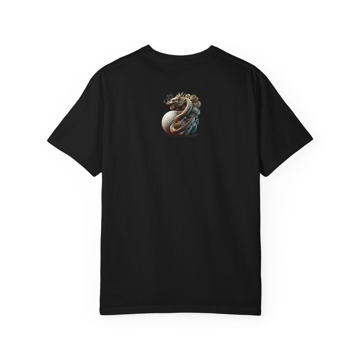 Dragon Golf Ball Chest and Back Graphic T-Shirt