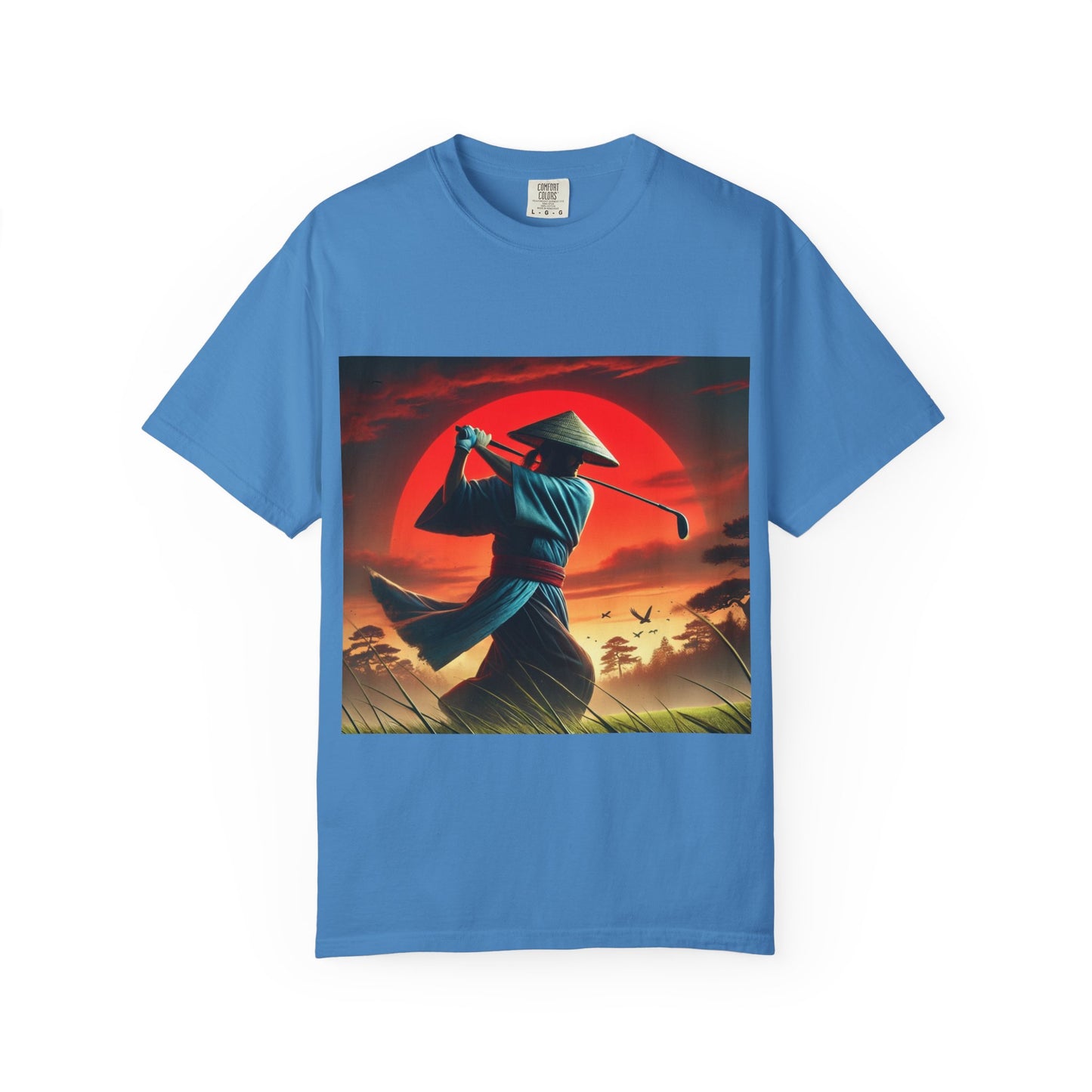 Samurai Golfer T-Shirt — Sunset Warrior Graphic Tee
