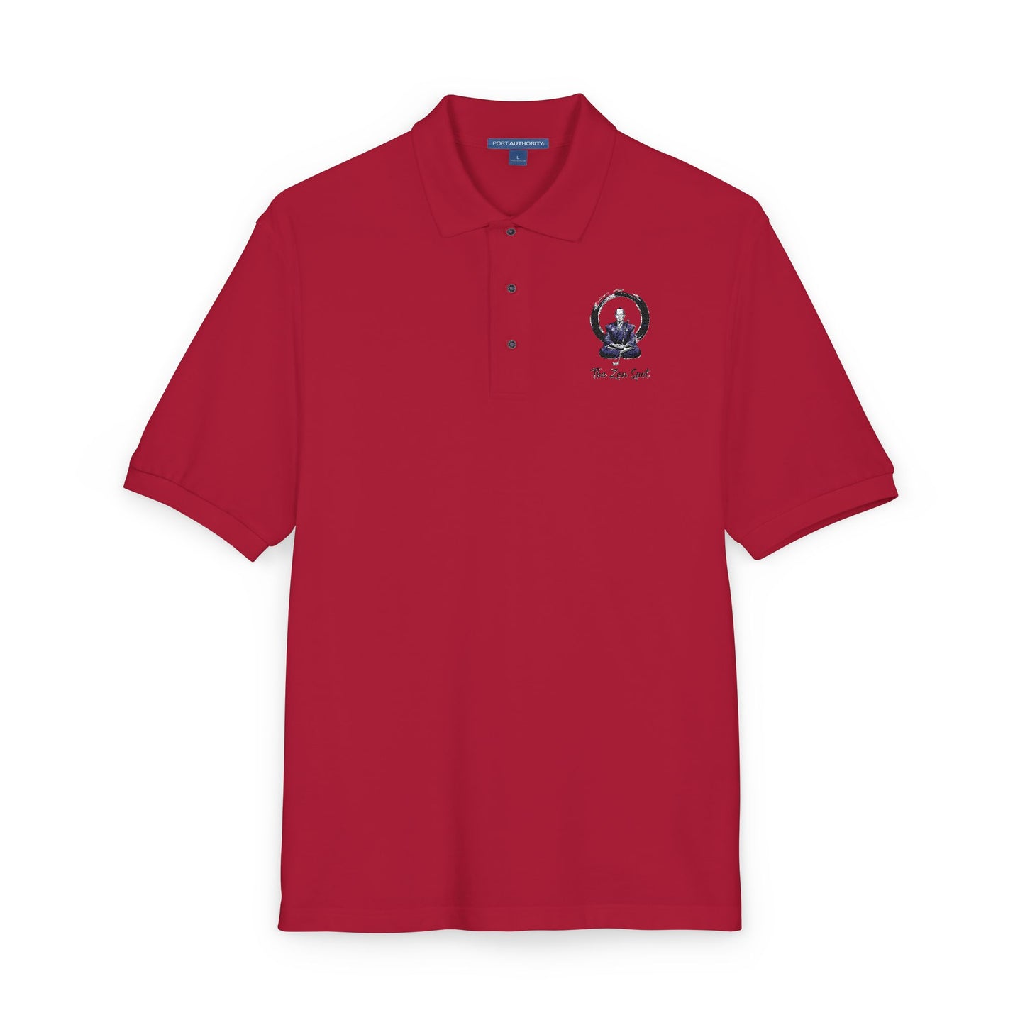 Zen Spot Golf Custom Port Authority Zen Samurai Golfer Enso Circle illustration "The Zen Spot" logo T-Shirt