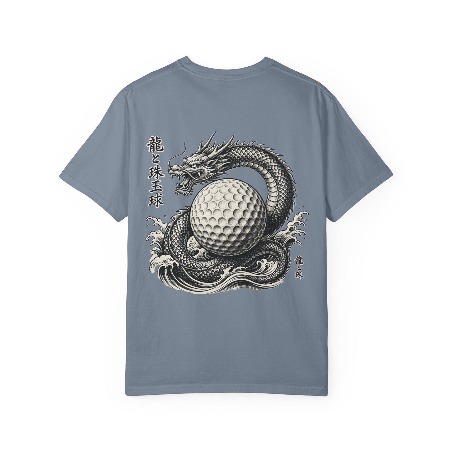 Zen Spot Golf Custom Japanese Kanji Dragon & Golf Ball Graphic T-Shirt