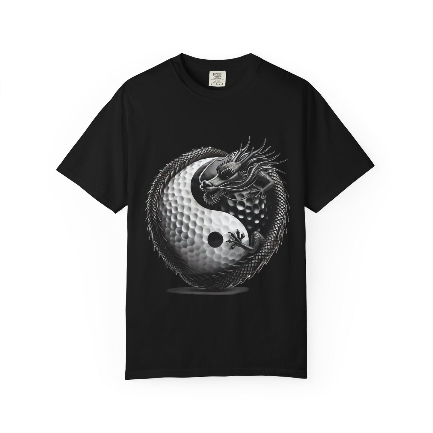 Zen Spot Golf Custom Yin Yang Dragon Golf Ball Graphic T-Shirt