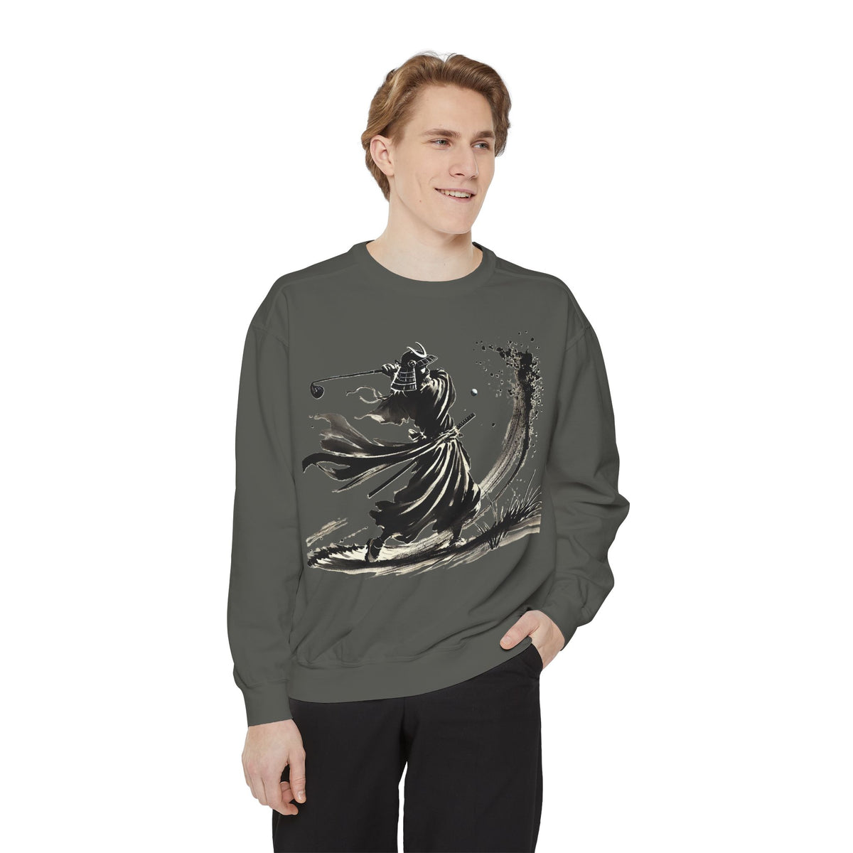 Brushstroke Bunker Blast Warrior Golfer Sweatshirt