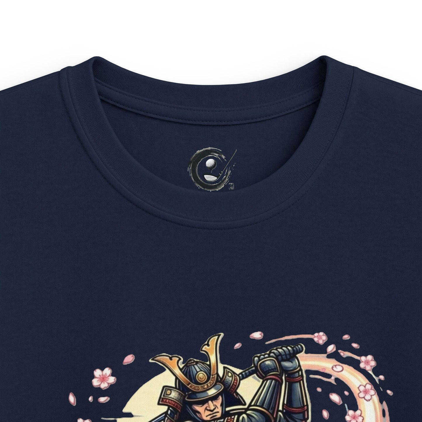 Zen Spot Golf Custom Samurai Golfer Kids Vintage Warrior Swing Graphic T‑Shirt