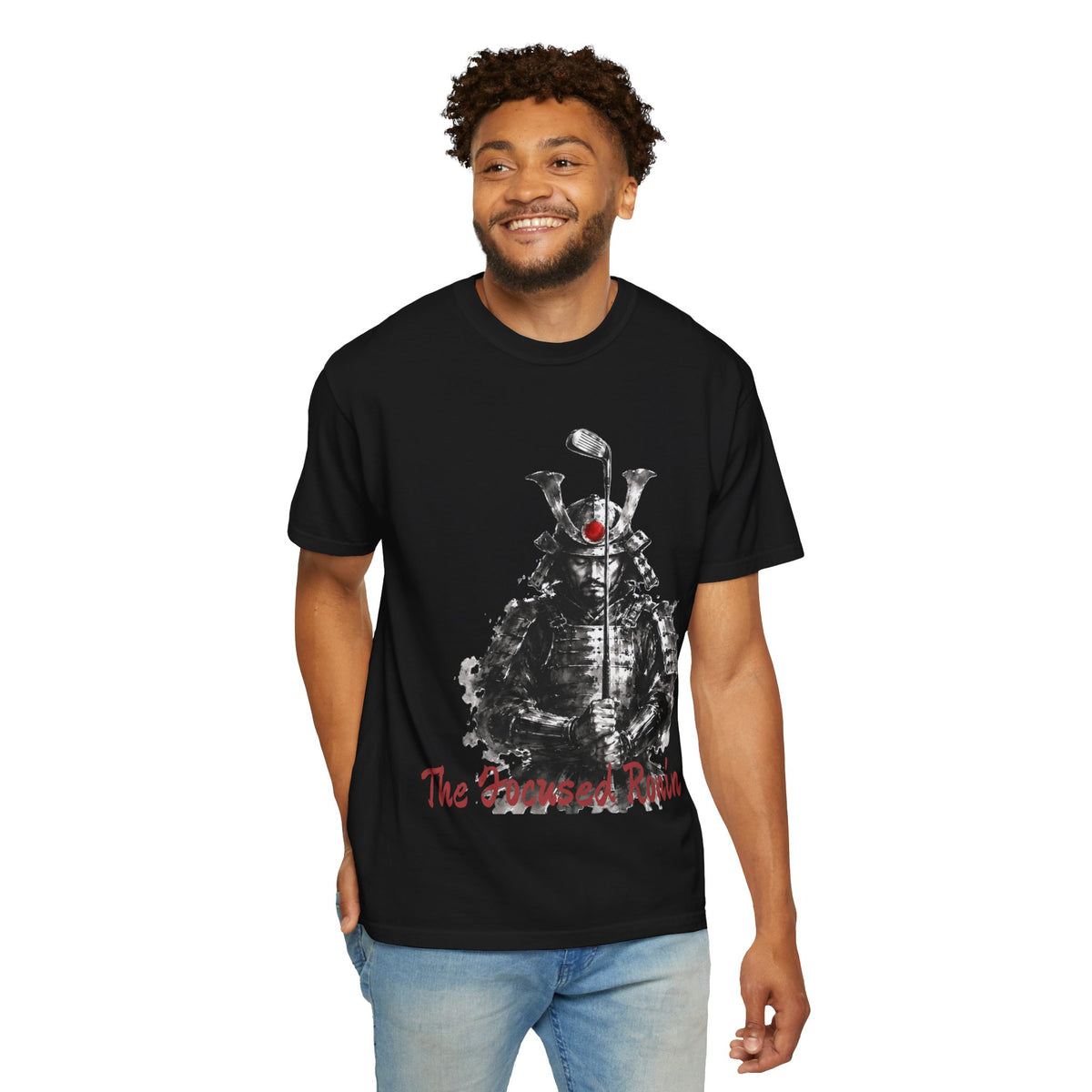 Samurai Warrior Golfer T-Shirt — 'The Focused Ronin' Graphic Tee