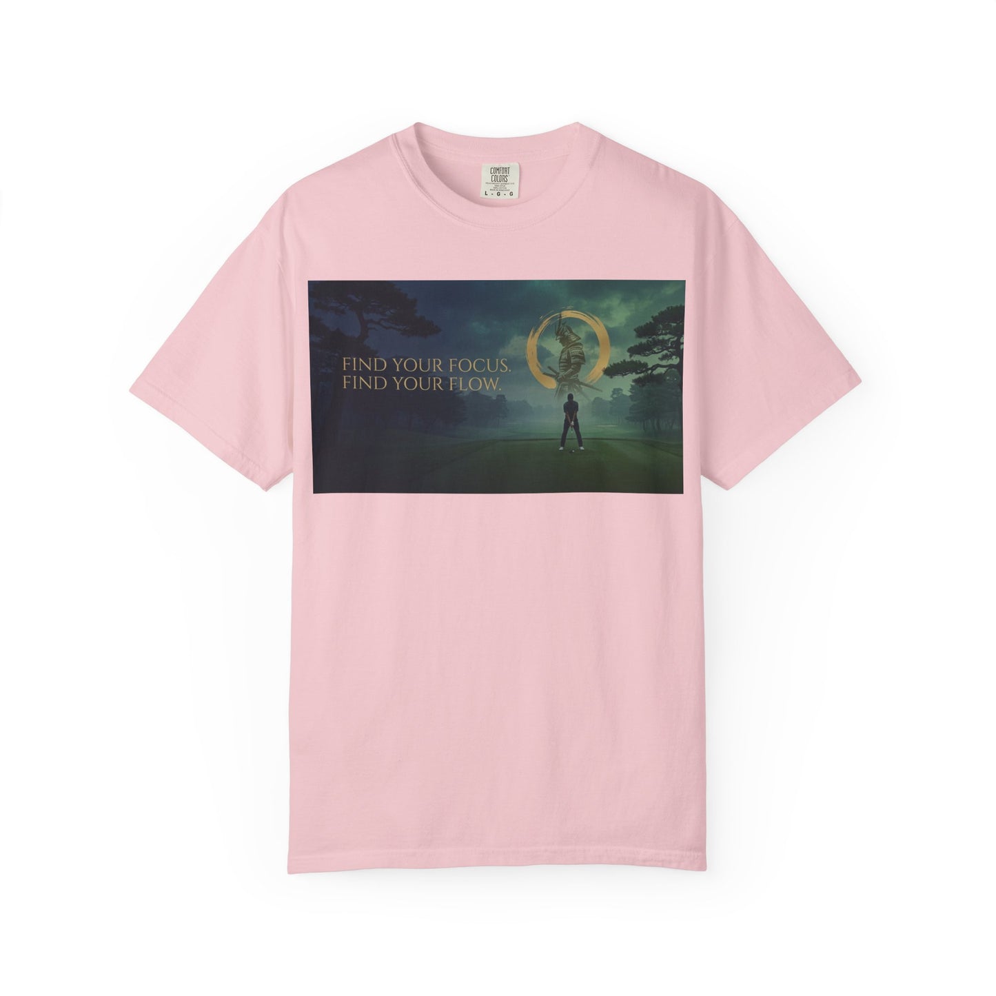 Zen Spot Golf Custom "Find Your Focus" Landscape Graphic T-Shirt