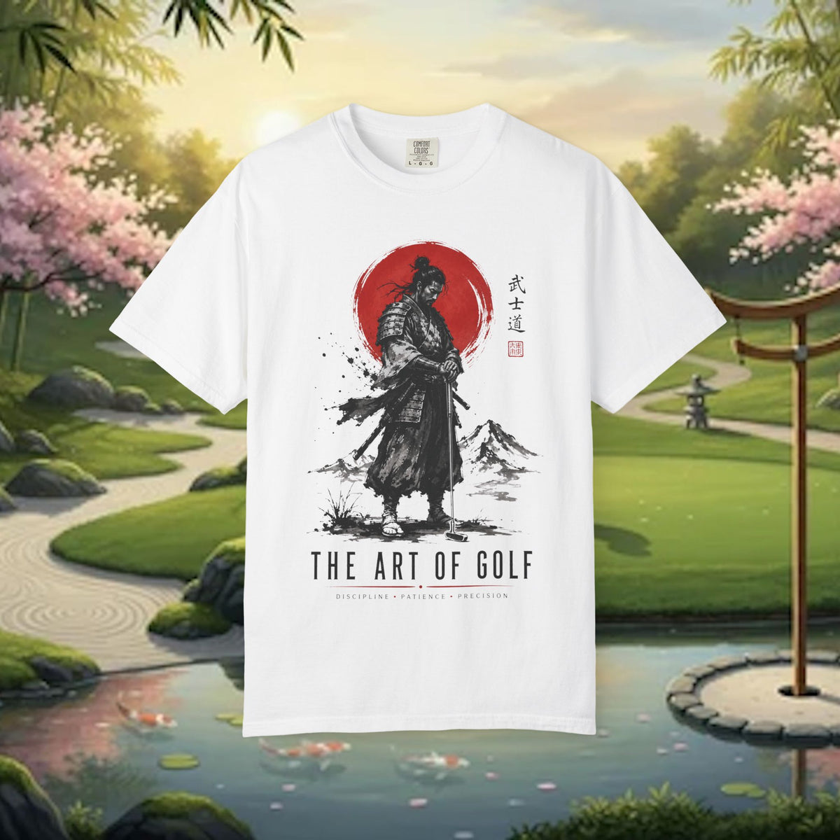 Samurai Golf T-Shirt — "The Art of Golf" Zen Golfing Tee