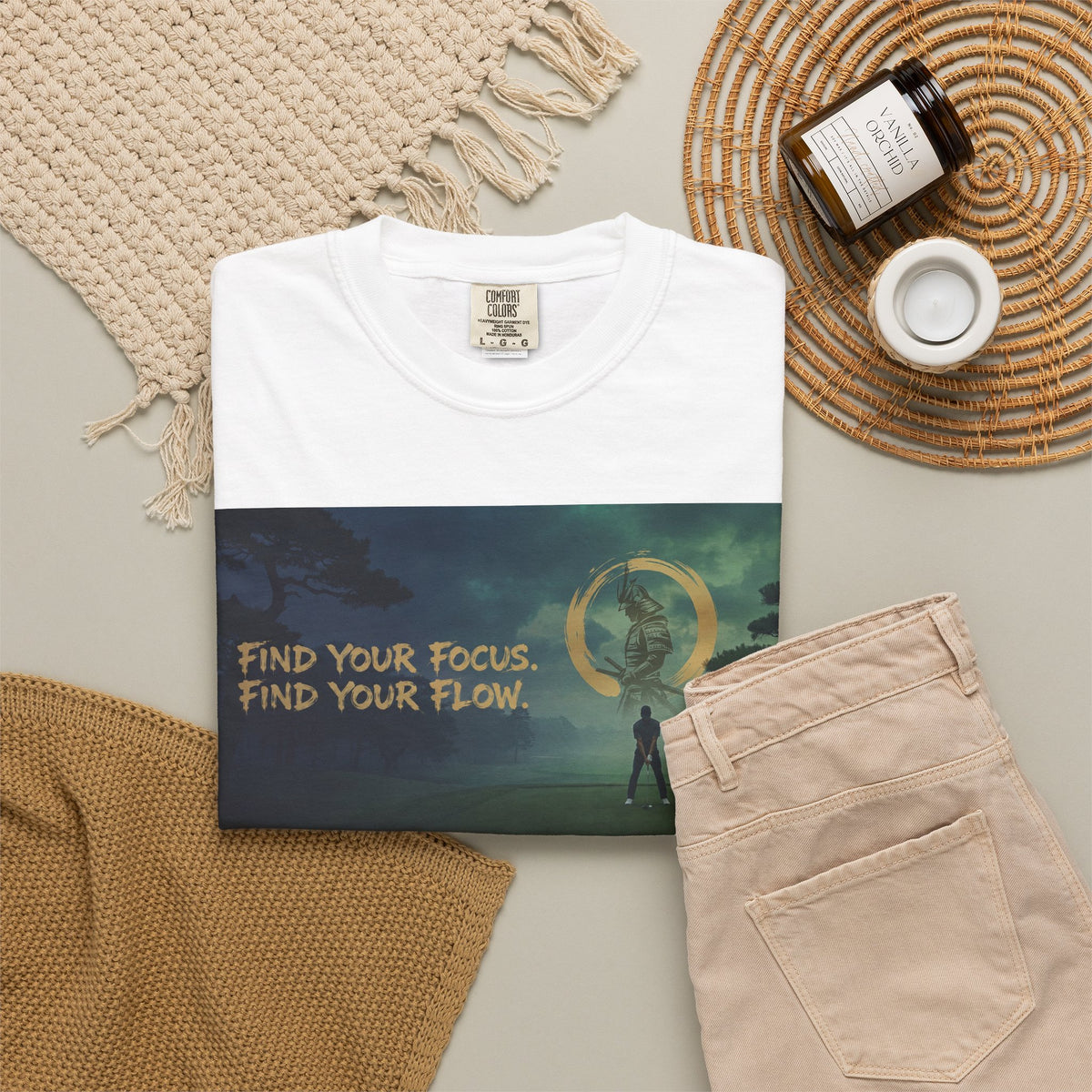Find Your Focus Motivational Golf Course Graphic T-Shirt