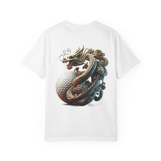Zen Spot Golf Custom Dragon Golf Ball Graphic T-Shirt