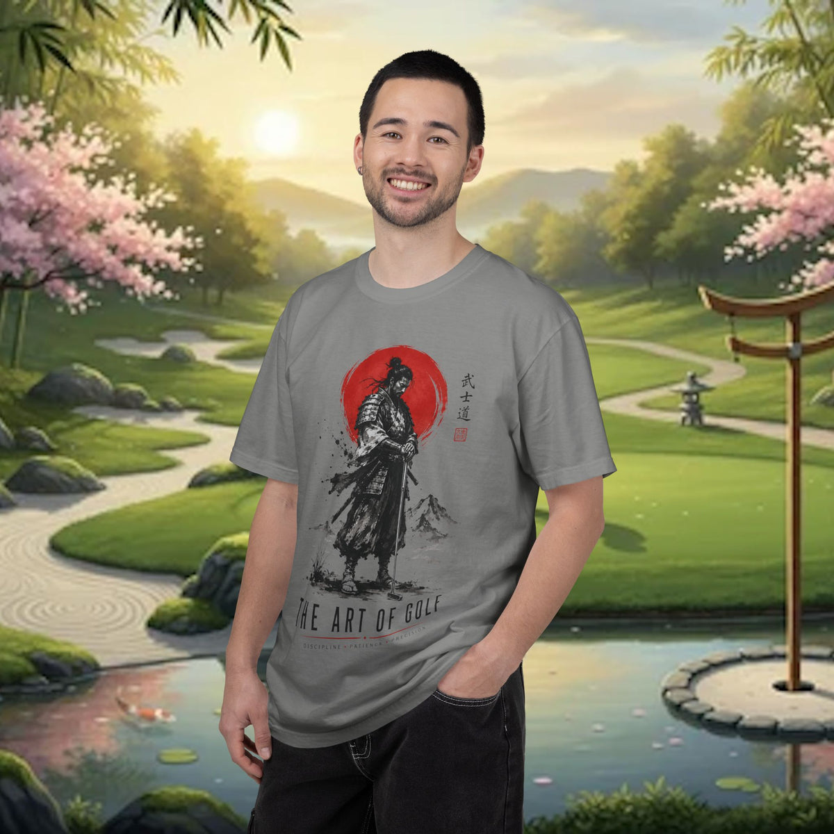Samurai Golf T-Shirt — "The Art of Golf" Zen Golfing Tee