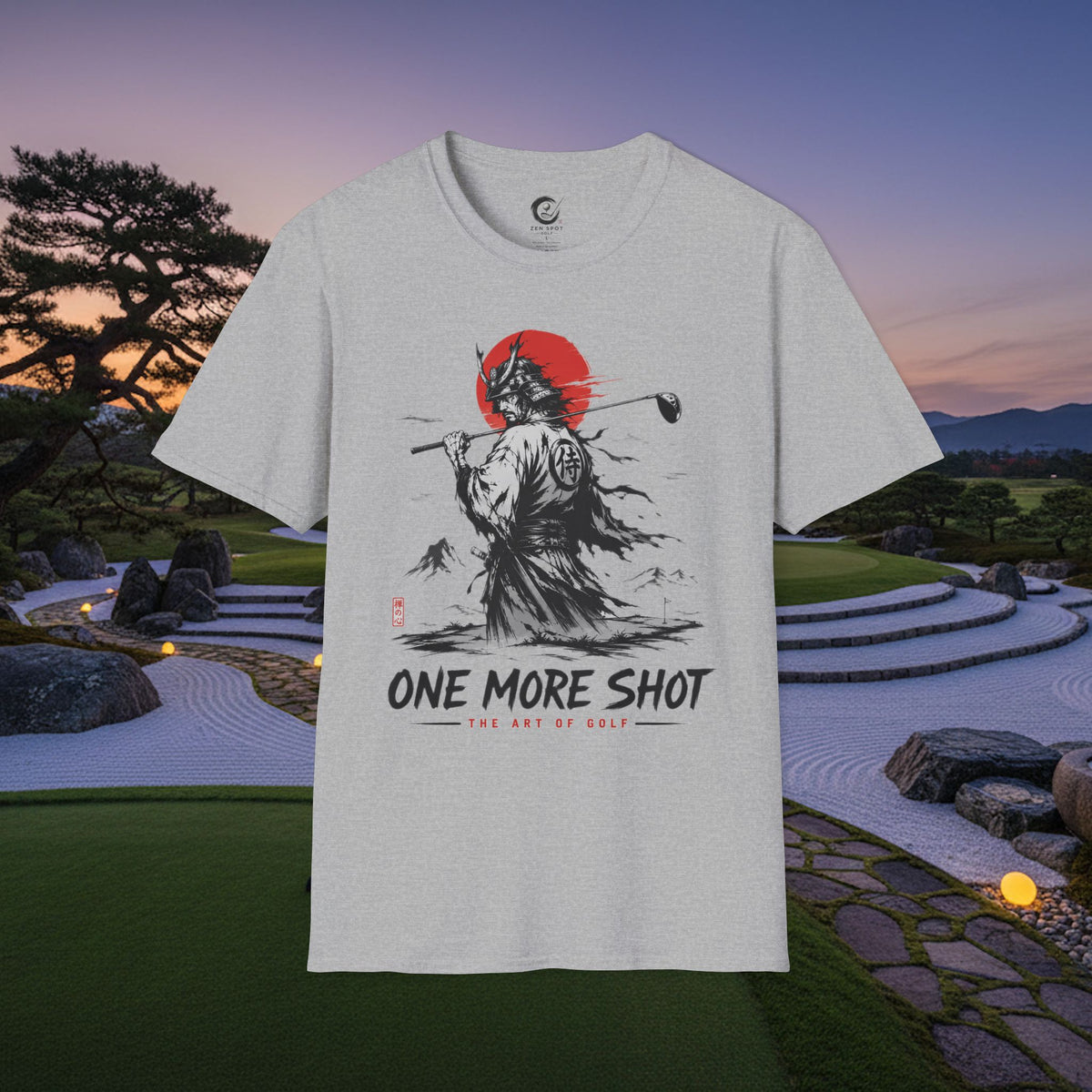 Samurai Golfer T-Shirt — "One More Shot" Graphic Tee