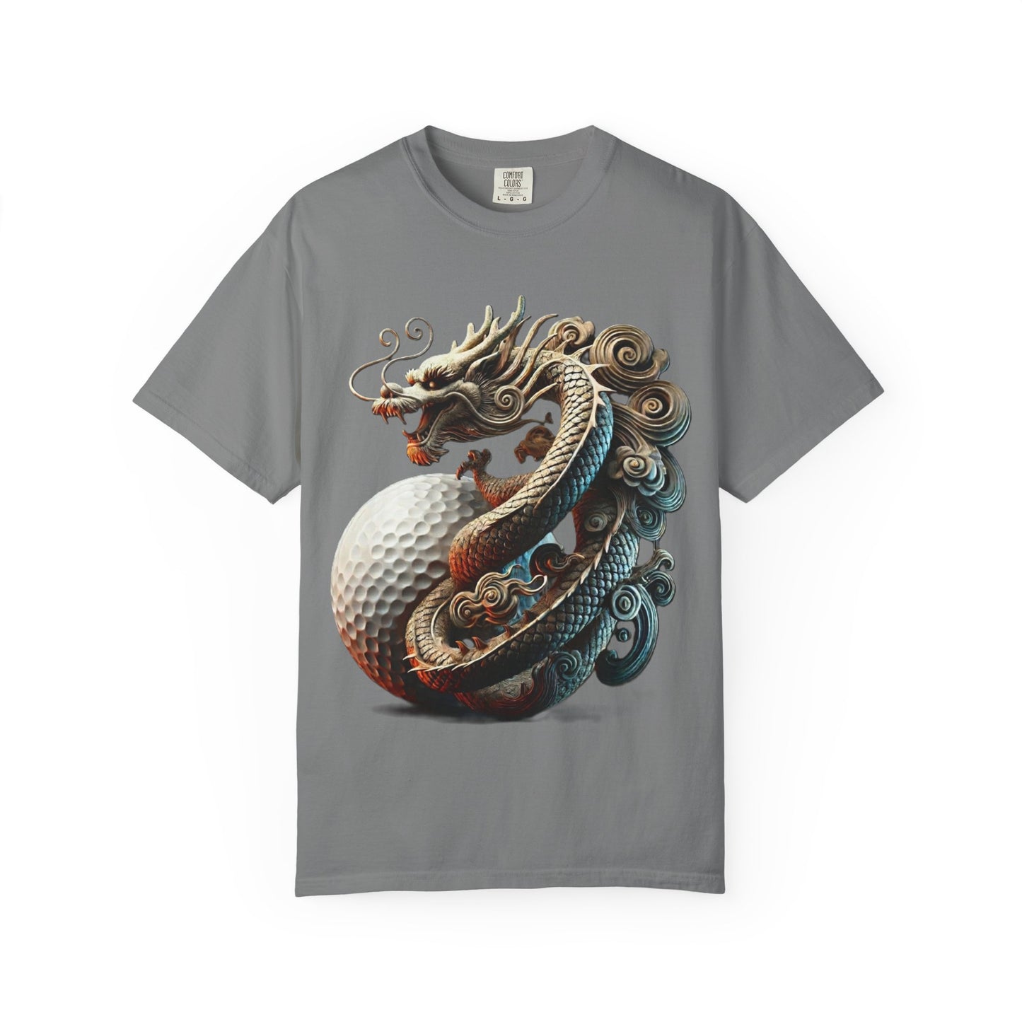 Zen Spot Golf Custom Dragon Golf Ball Graphic T-Shirt