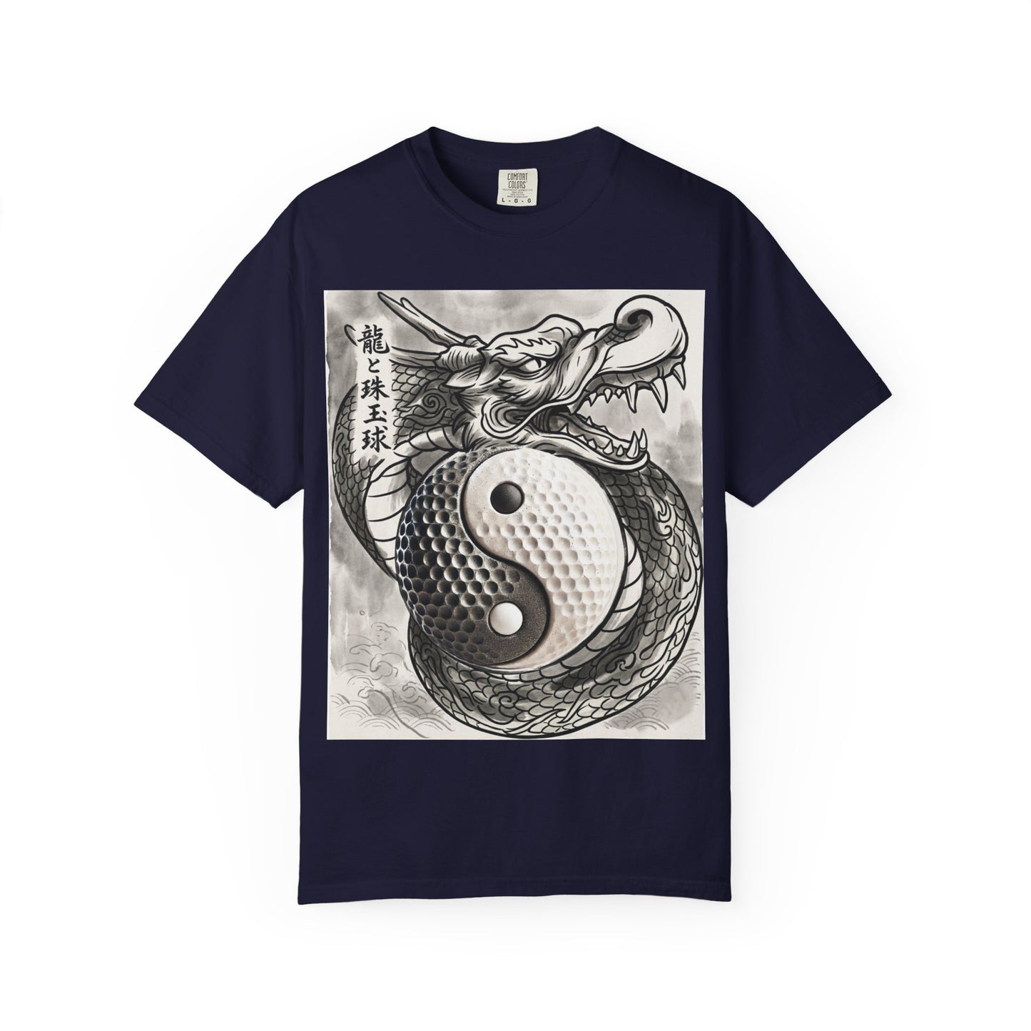 Zen Spot Golf Custom Yin Yang Golf Ball Dragon Graphic T-Shirt